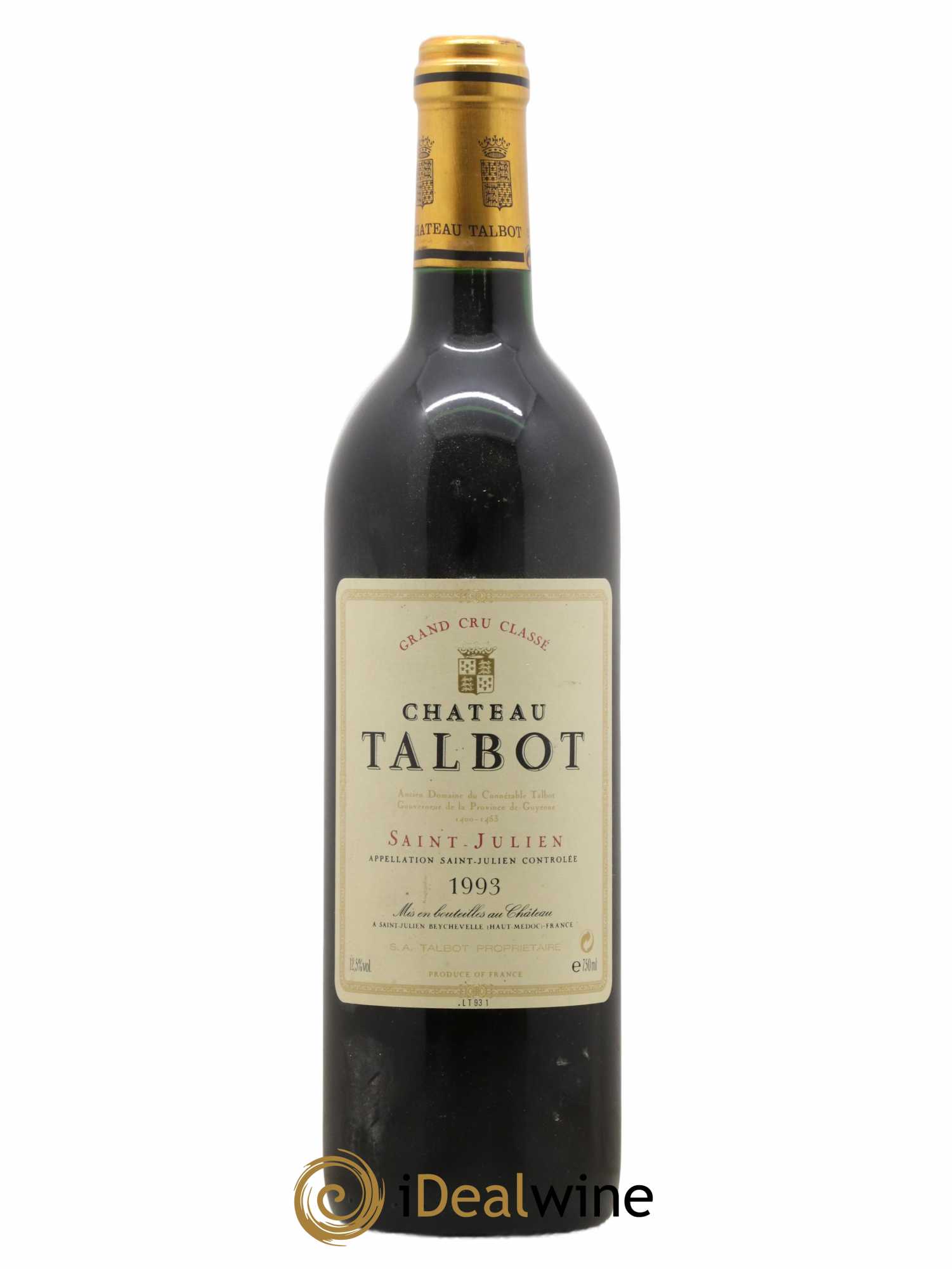 Château Talbot 4ème Grand Cru Classé 1993 - Lot de 1 bouteille - 0