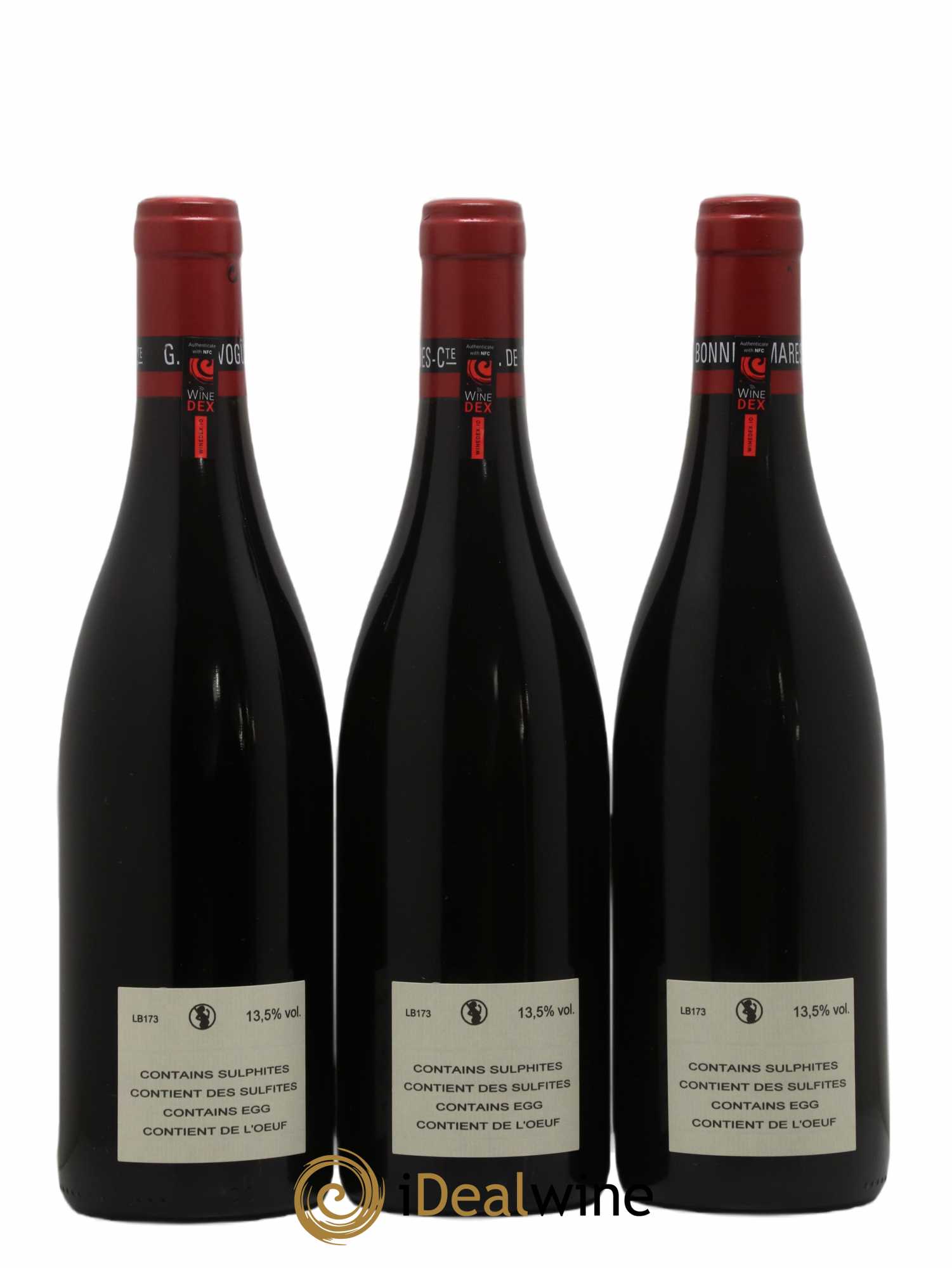 Bonnes-Mares Grand Cru Comte Georges de Vogüé 2017 - Lot of 3 bottles - 1