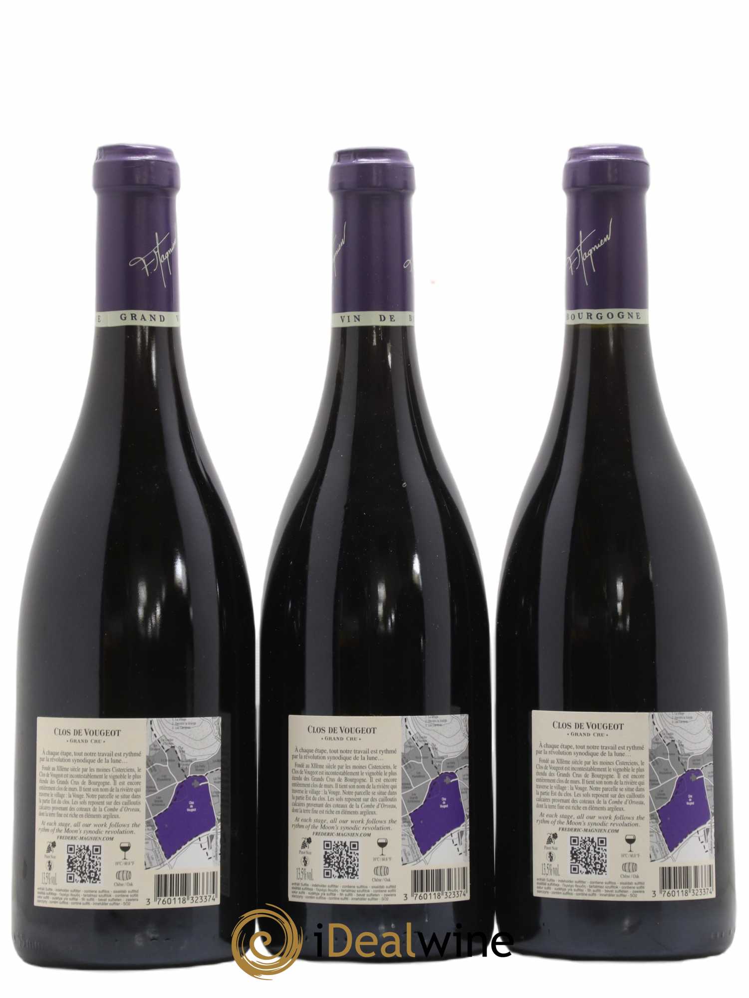 Clos de Vougeot Grand Cru Frédéric Magnien 2009 - Lot de 3 bouteilles - 1