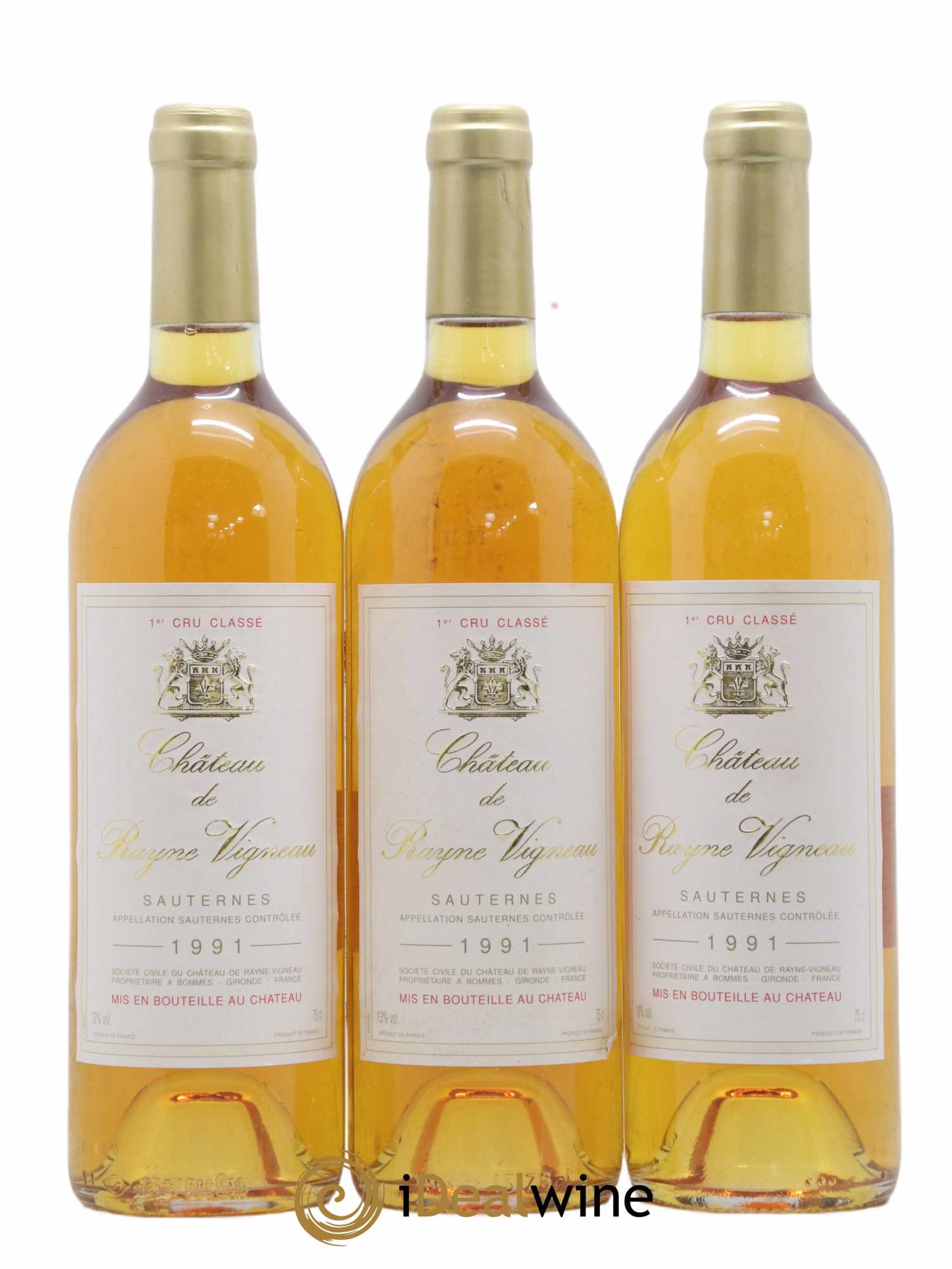 Château de Rayne Vigneau 1er Grand Cru Classé  1991 - Lot de 6 bouteilles - 1