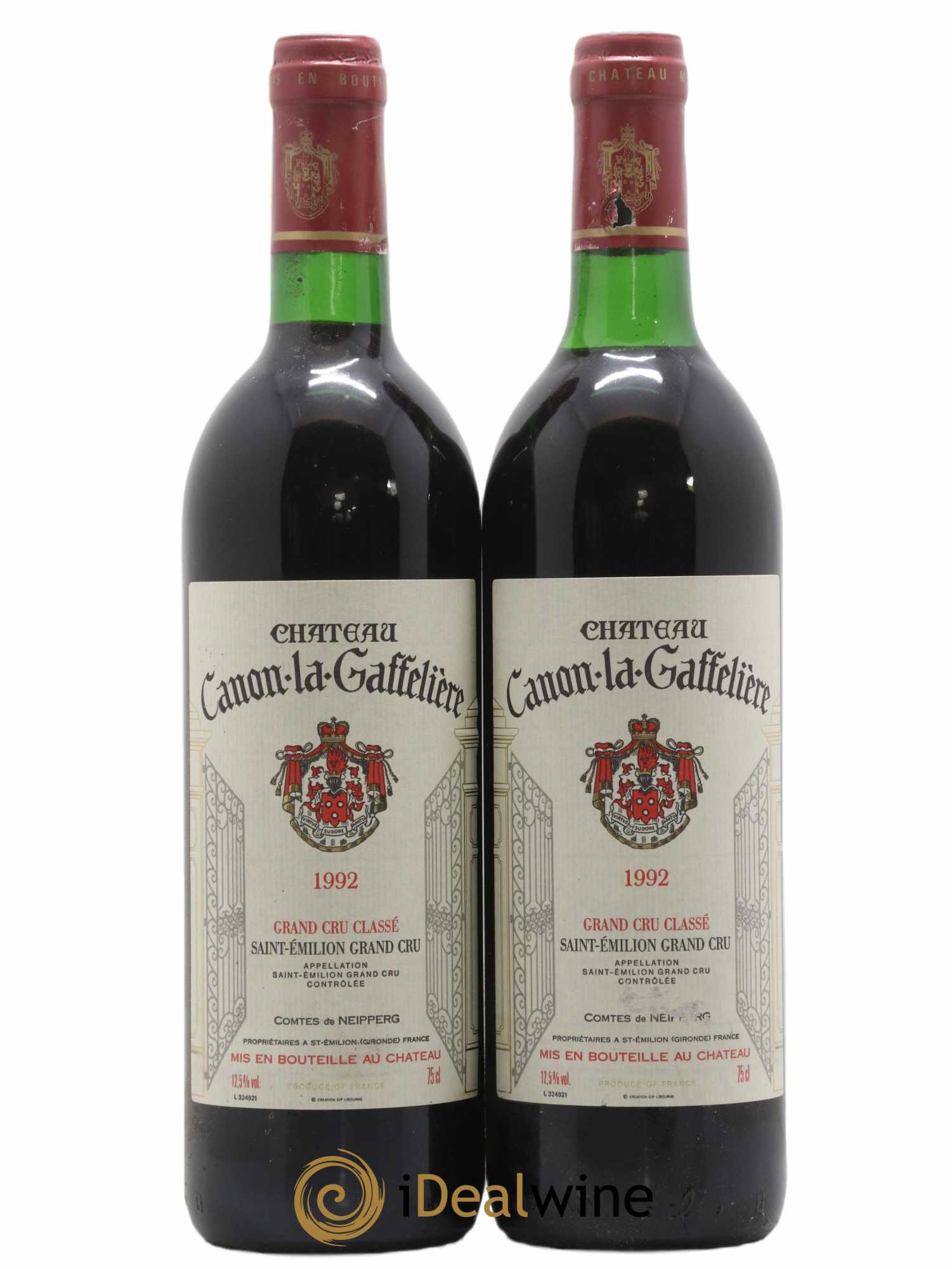 Château Canon la Gaffelière 1er Grand Cru Classé B 1992 - Lot of 2 bottles - 0