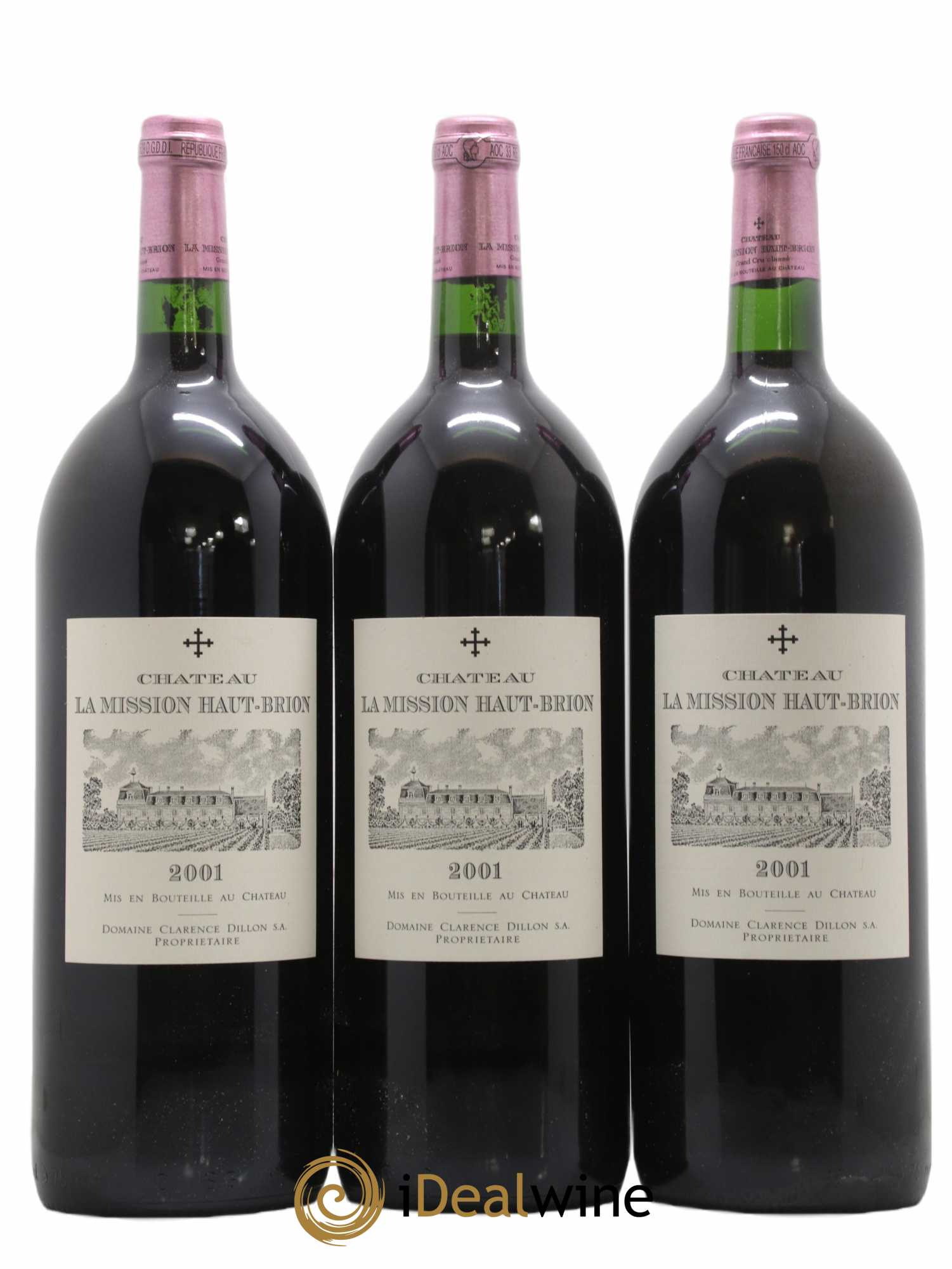 Château la Mission Haut-Brion Cru Classé de Graves 2001 - Lot de 3 magnums - 0