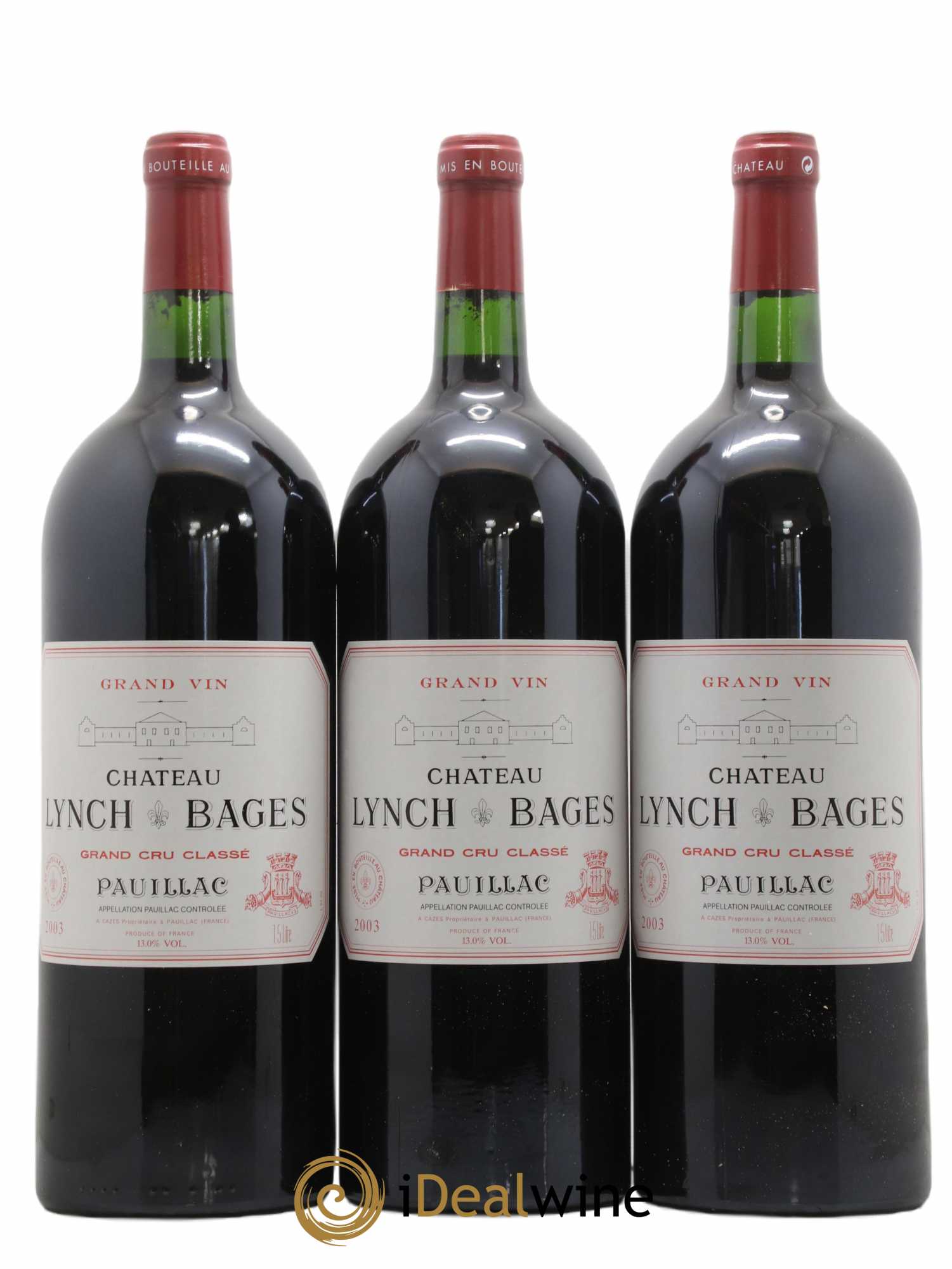 Château Lynch Bages 5ème Grand Cru Classé  2003 - Lot of 6 magnums - 2
