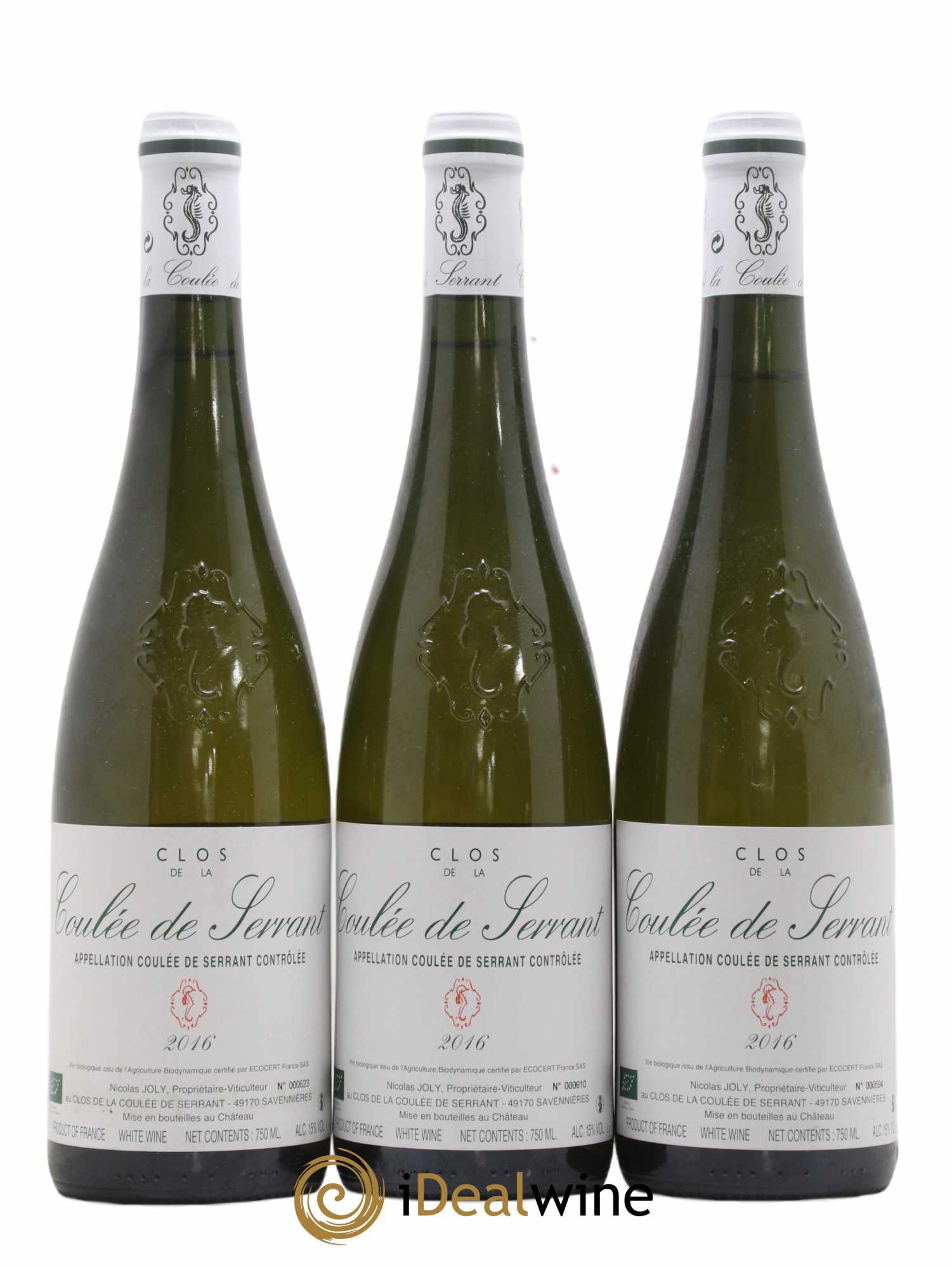 Savennières Clos de la Coulée de Serrant Vignobles de la Coulée de Serrant - Nicolas Joly 2016 - Lot de 6 bouteilles - 1