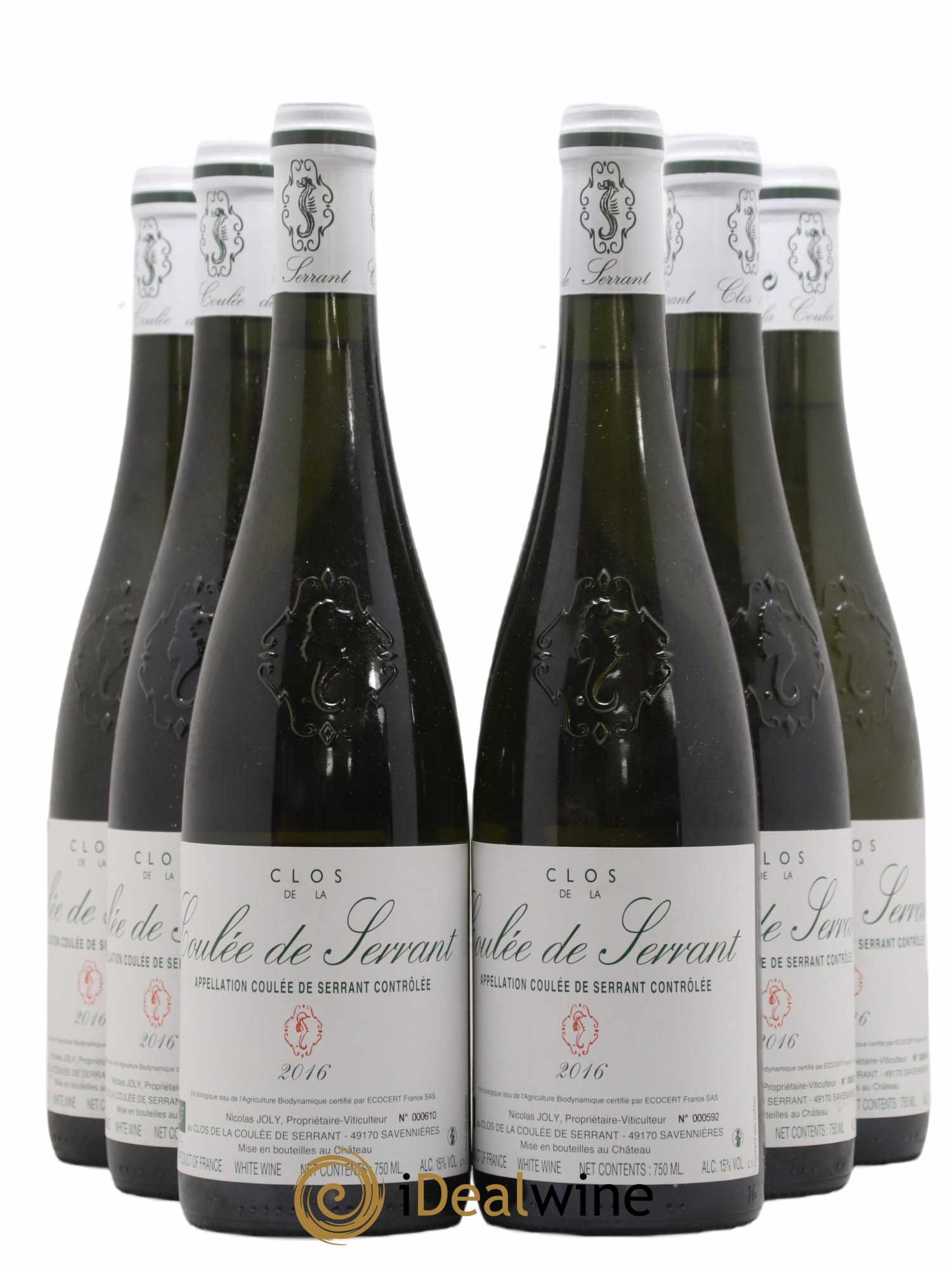 Savennières Clos de la Coulée de Serrant Vignobles de la Coulée de Serrant - Nicolas Joly 2016 - Lot de 6 bouteilles - 0