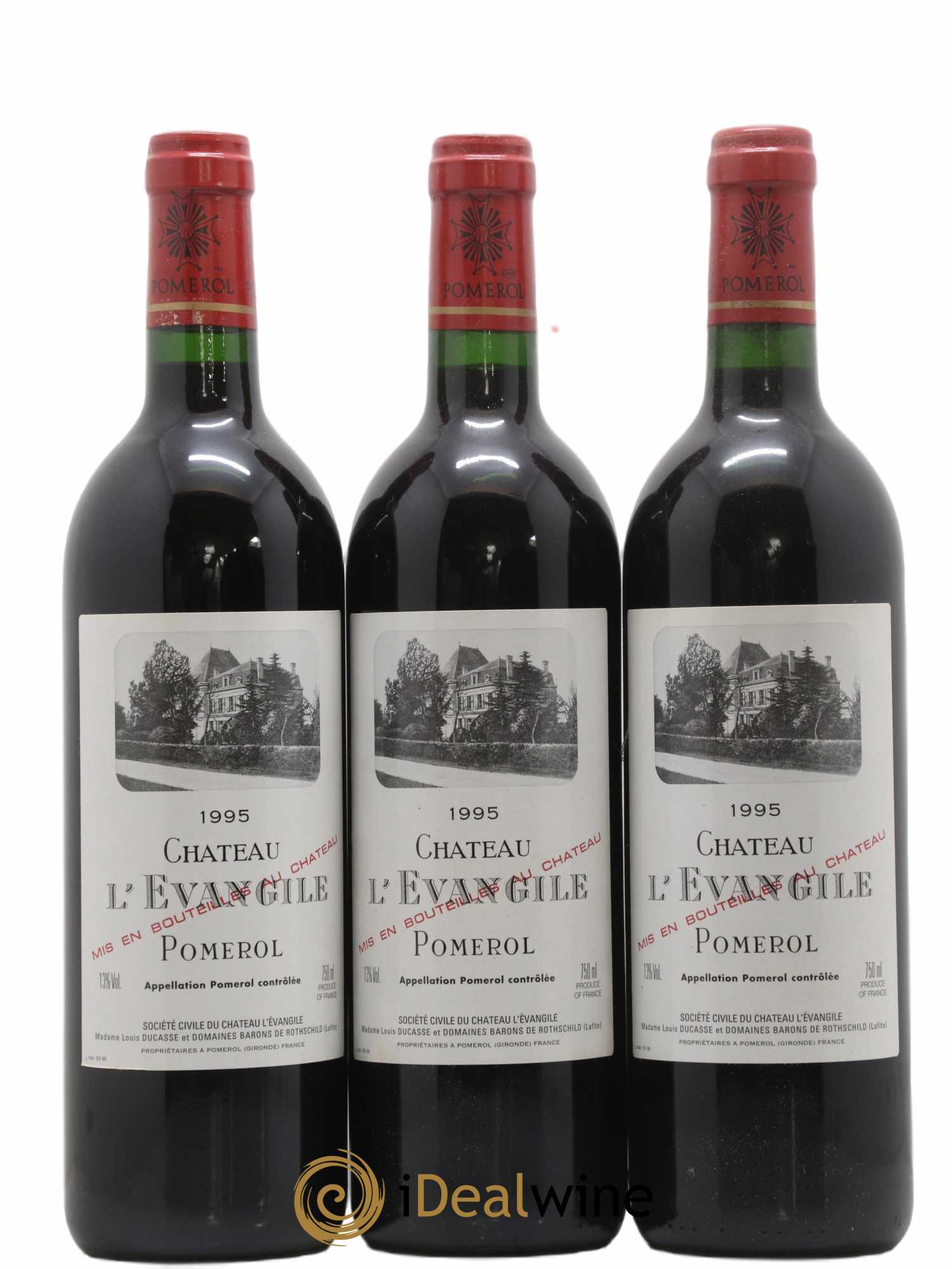 Château l' Évangile 1995 - Lot of 3 bottles - 0