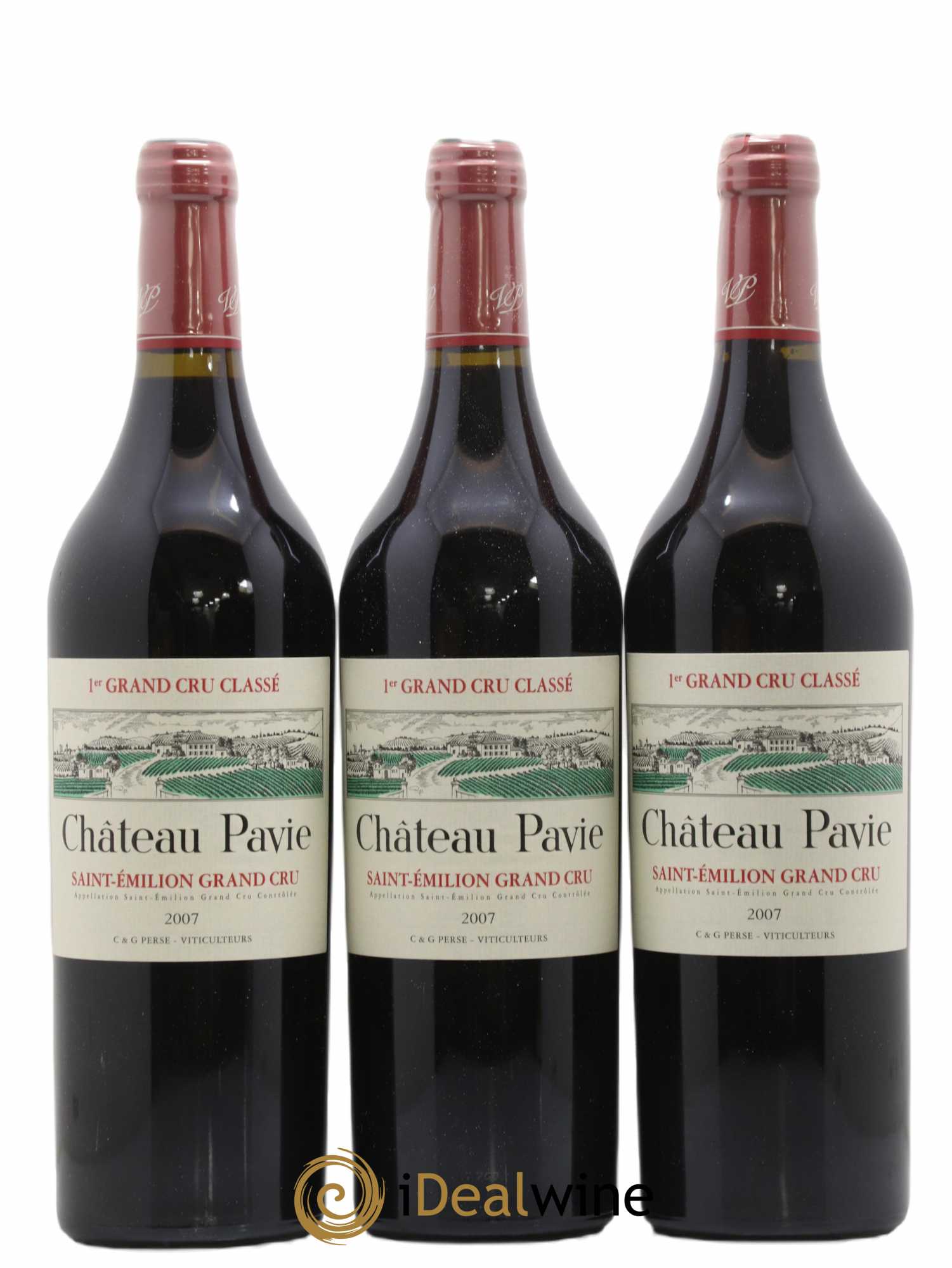 Château Pavie 1er Grand Cru Classé A 2007 - Lot of 12 bottles - 1