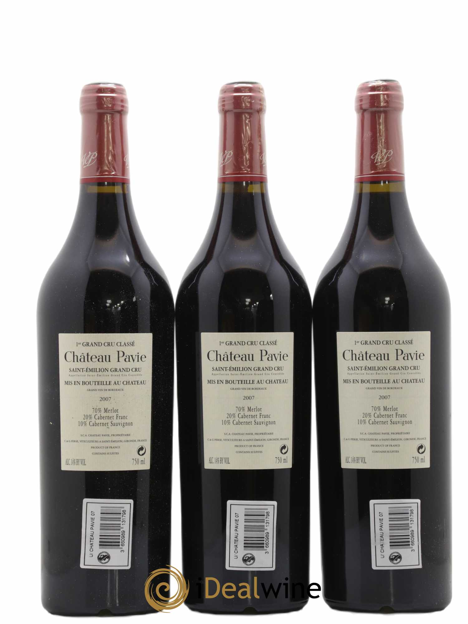 Château Pavie 1er Grand Cru Classé A 2007 - Lot of 12 bottles - 8
