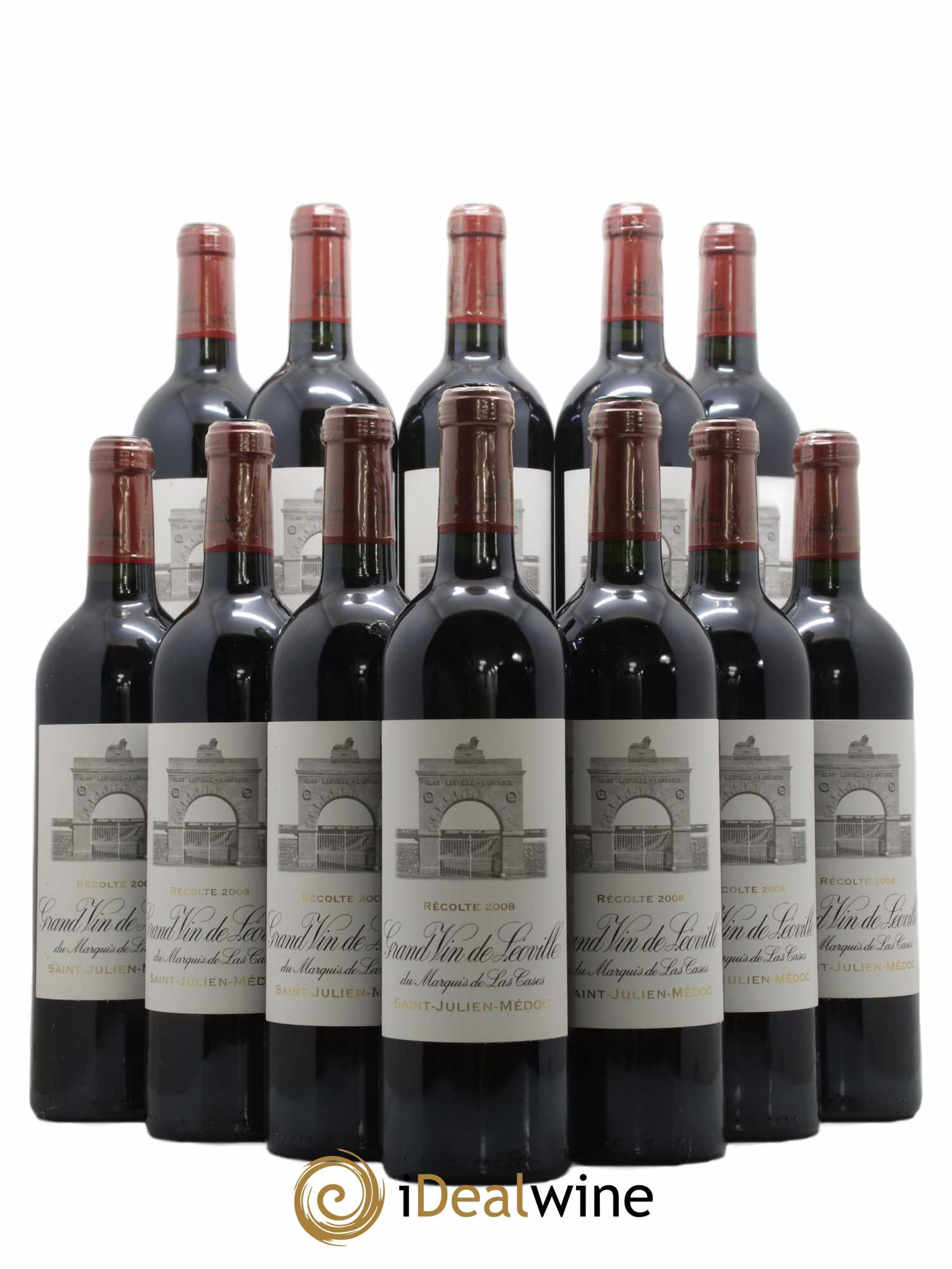 Château Léoville Las Cases 2ème Grand Cru Classé  2008 - Posten von 12 Flaschen - 0