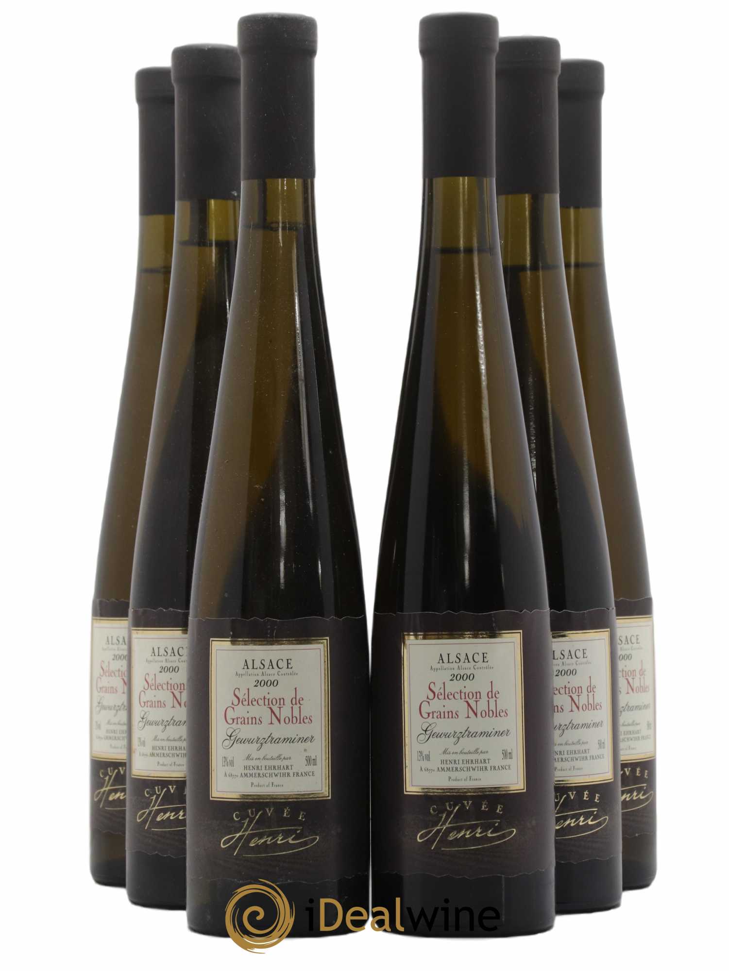 Alsace Gewurztraminer Sélection de Grains Nobles Ehrhart Cuvée Henri 50cl 2000 - Lot of 6 bottles - 0
