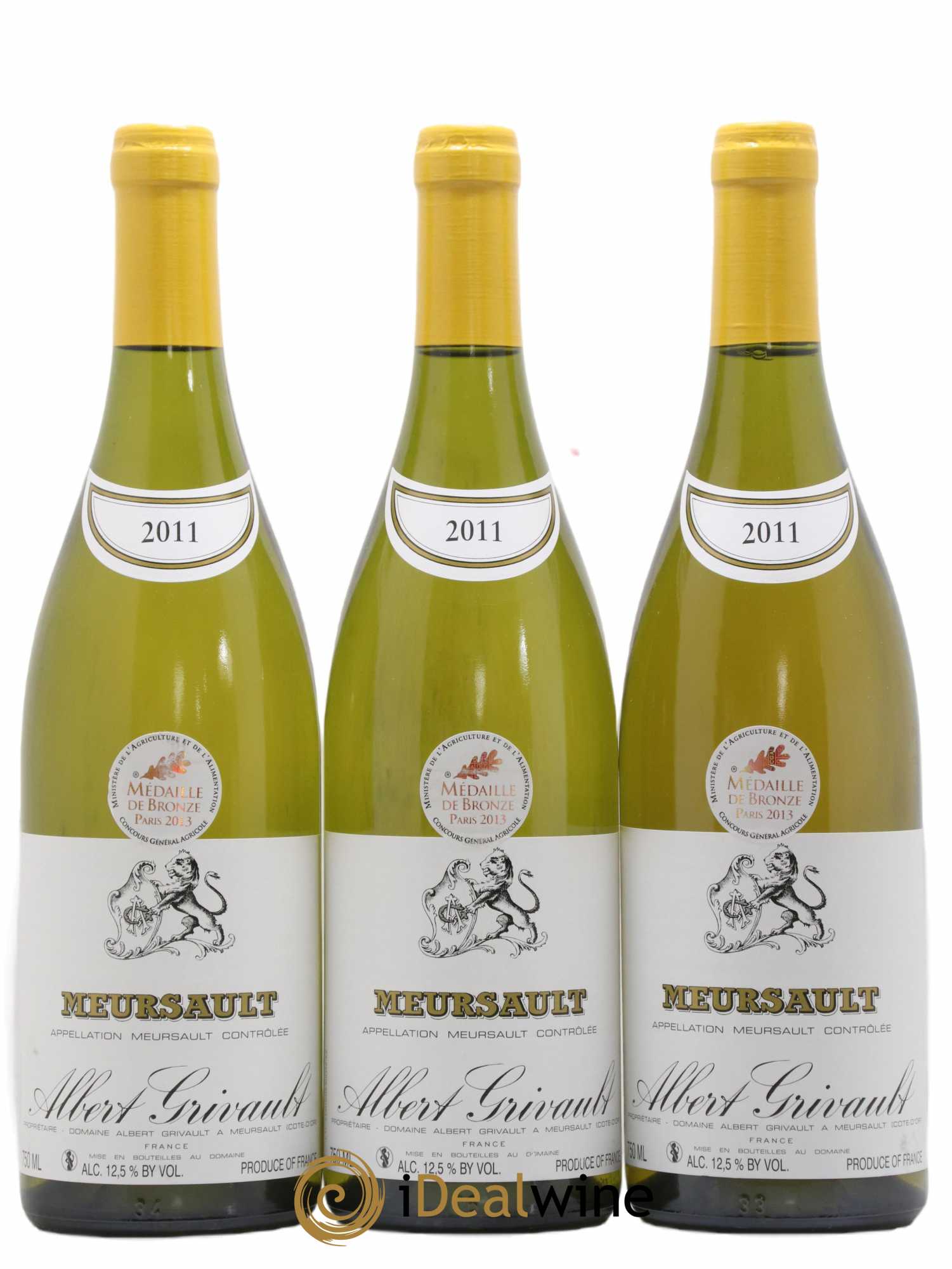 Meursault Albert Grivault 2011 - Lot de 3 bouteilles - 0