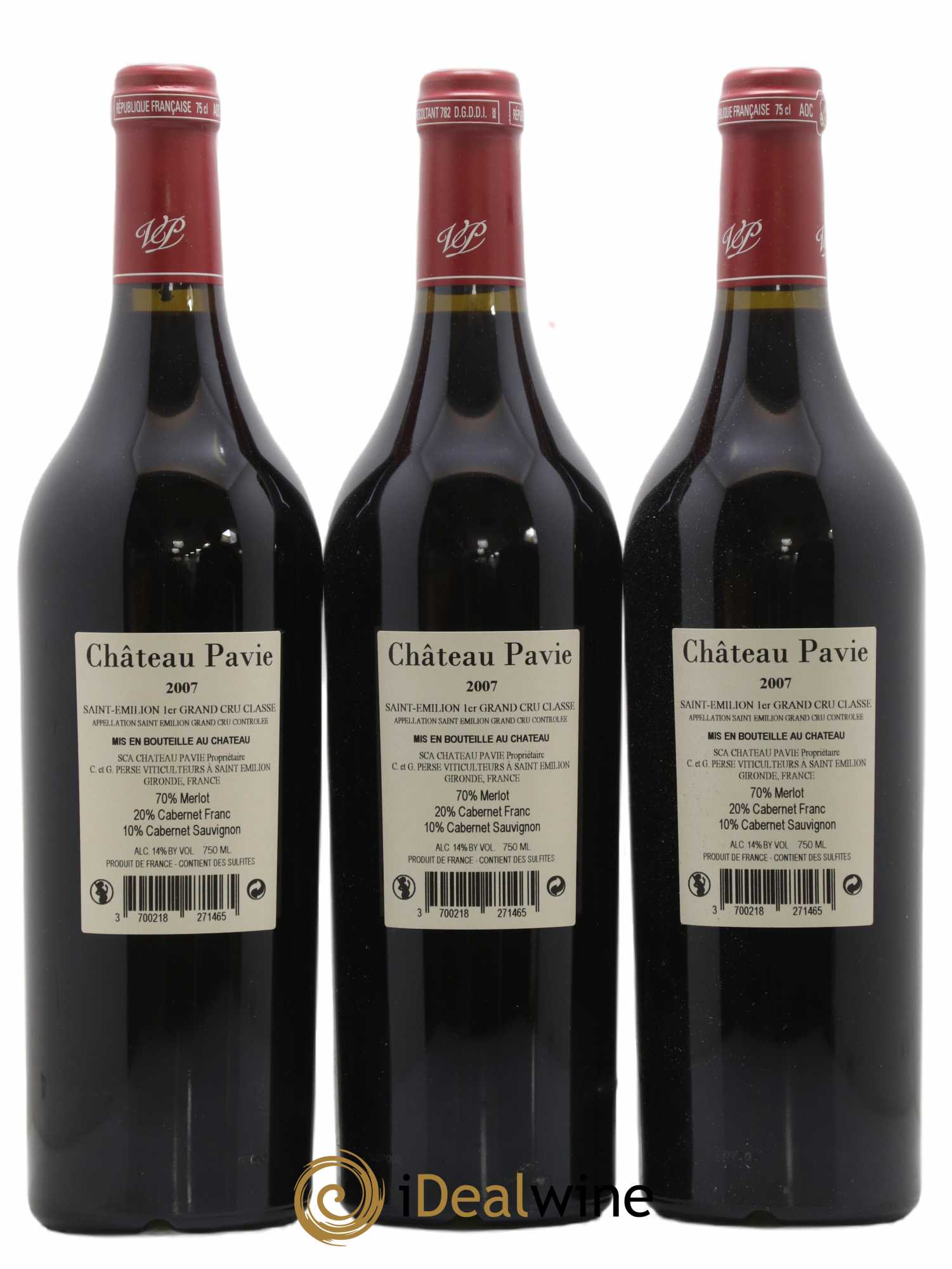 Château Pavie 1er Grand Cru Classé A 2007 - Lot of 6 bottles - 2