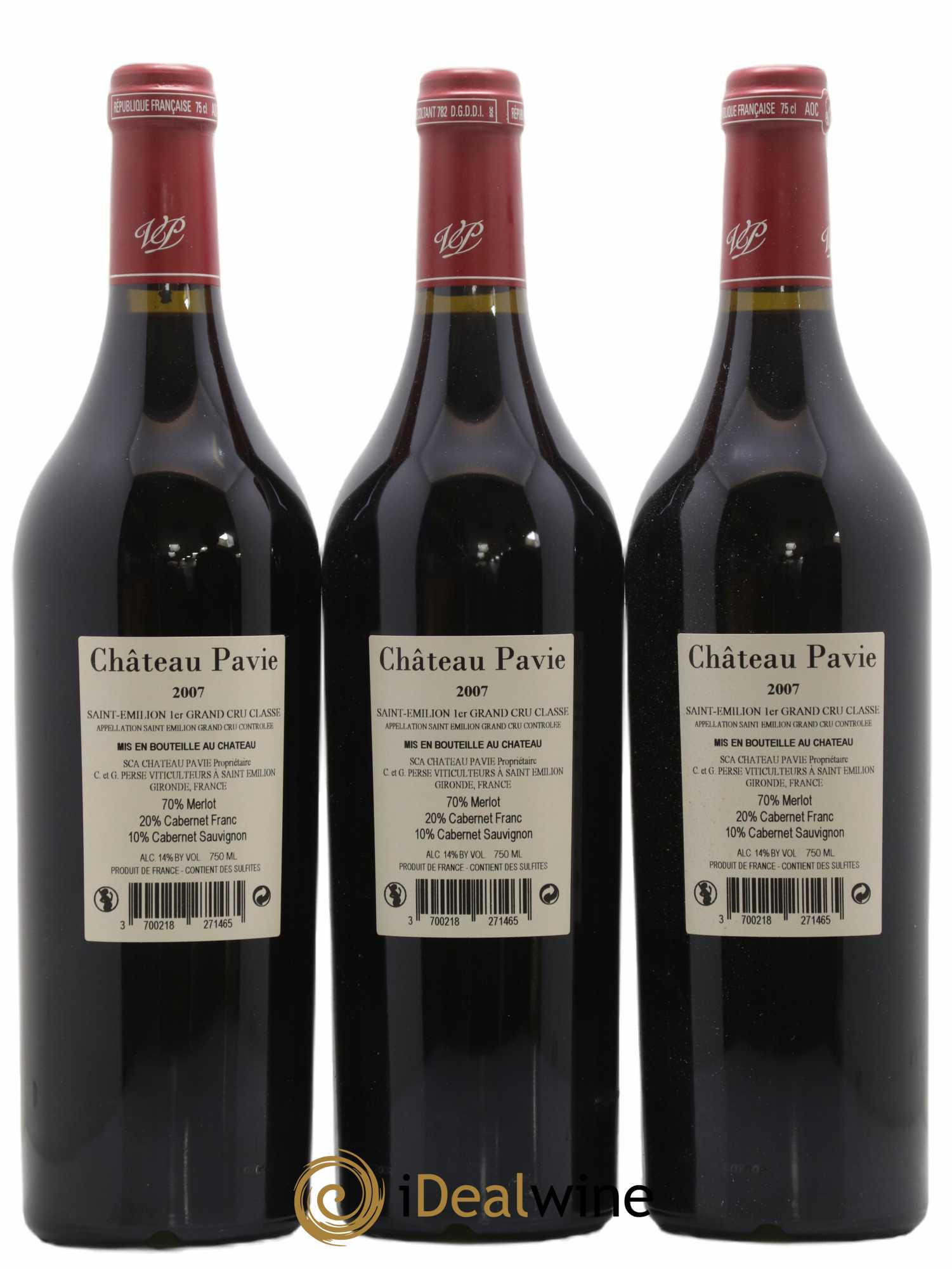 Château Pavie 1er Grand Cru Classé A 2007 - Lot of 6 bottles - 4