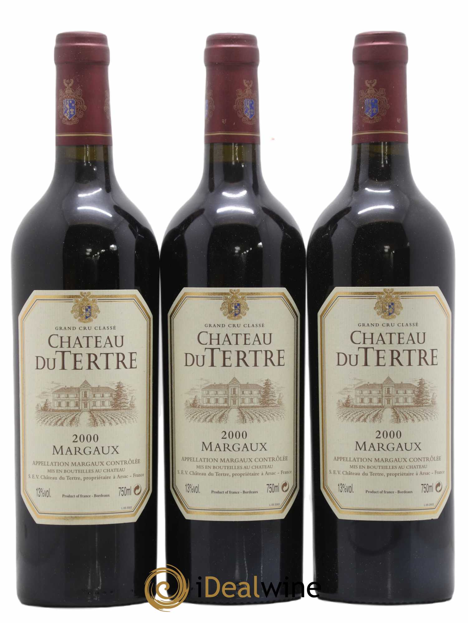 Château du Tertre 5ème Grand Cru Classé 2000 - Lot de 6 bouteilles - 1
