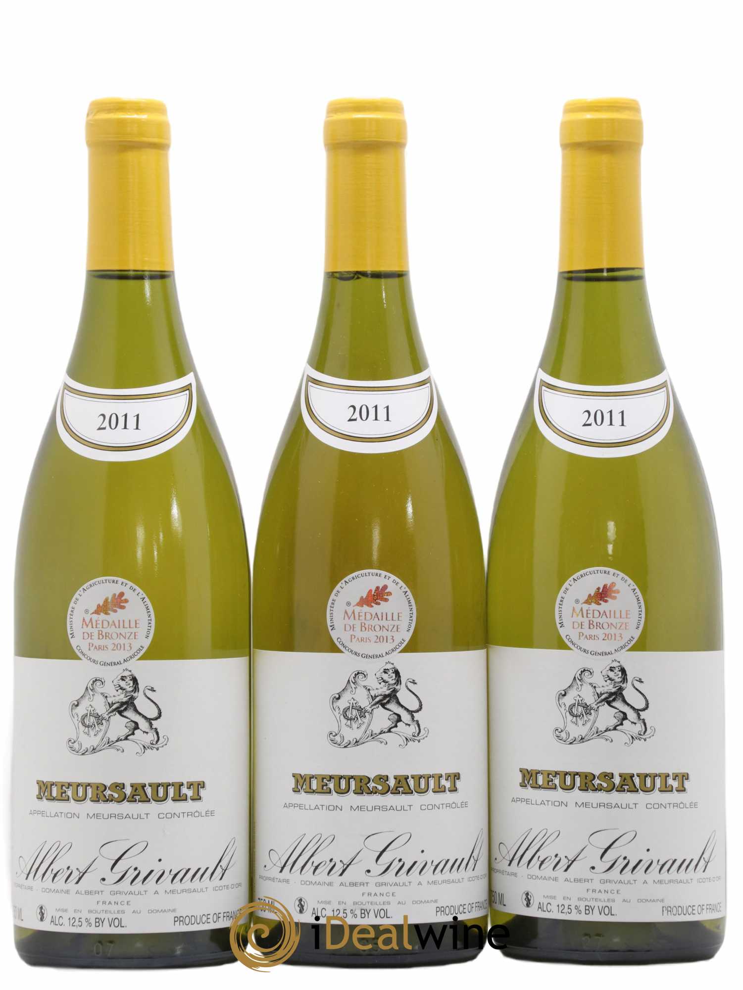 Meursault Albert Grivault 2011 - Lot de 3 bouteilles - 0