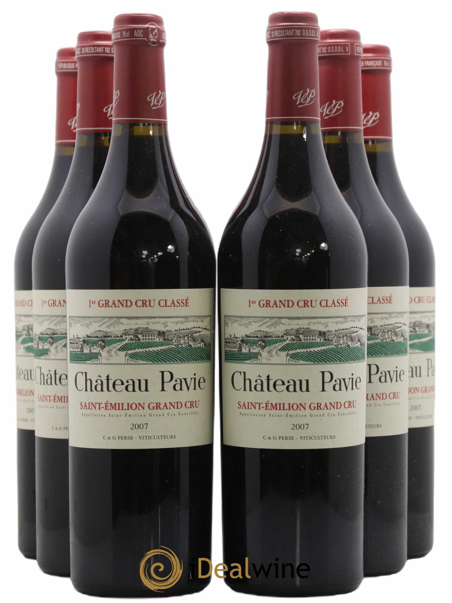 Château Pavie 1er Grand Cru Classé A 2007 - Lot de 6 bouteilles - 0