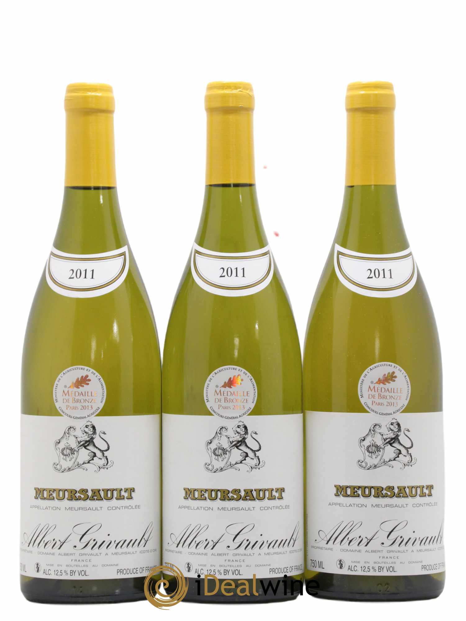 Meursault Albert Grivault 2011 - Lot de 3 bouteilles - 0