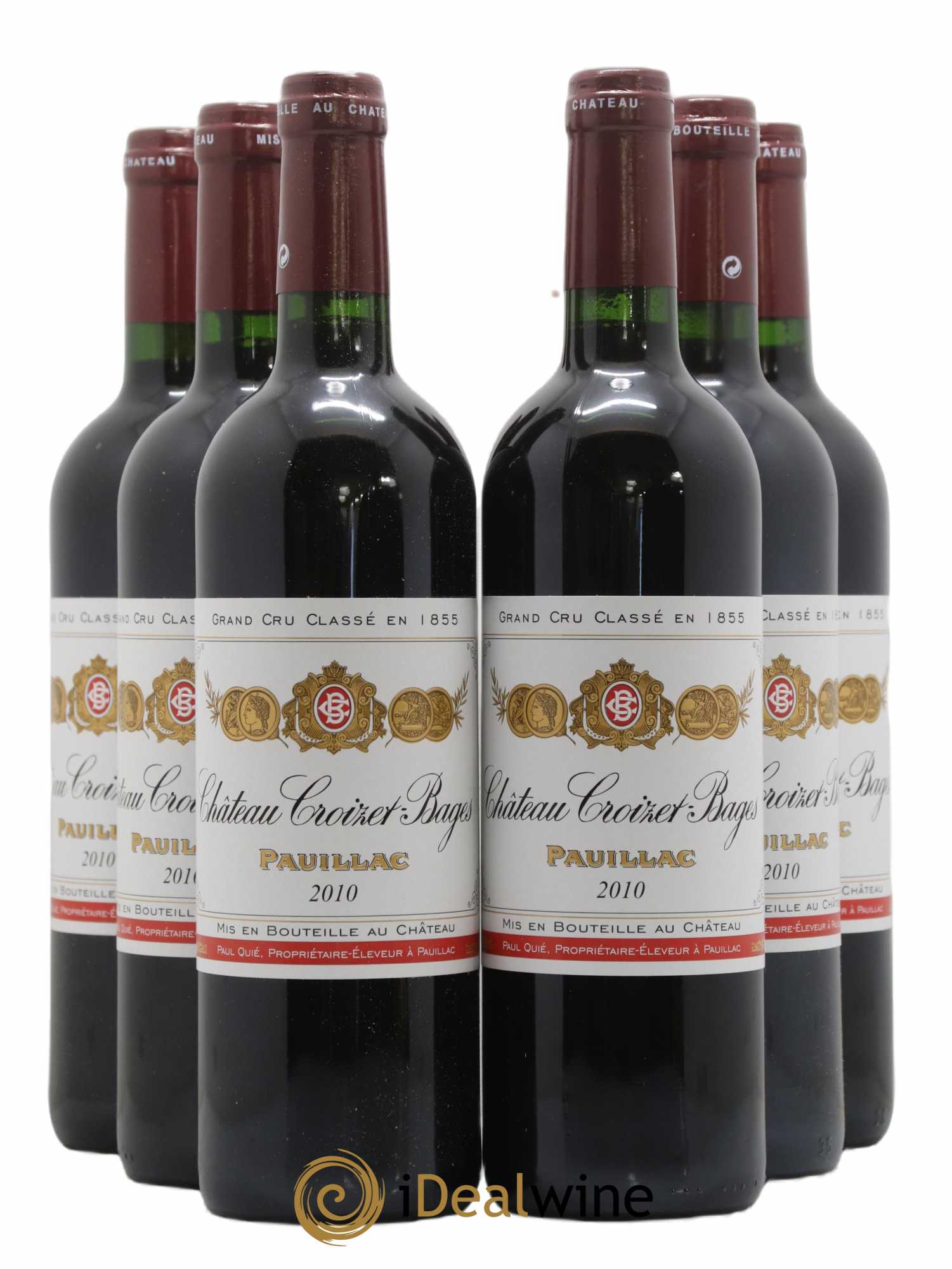 Château Croizet Bages 5ème Grand Cru Classé 2010 - Lot of 6 bottles - 0