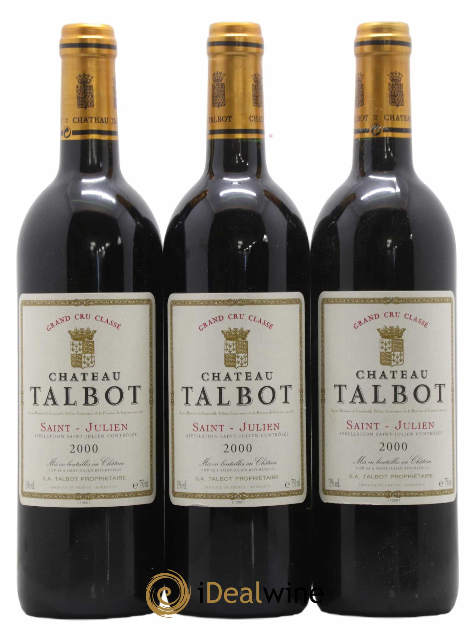 Château Talbot 4ème Grand Cru Classé 2000 - Lot of 6 bottles - 2