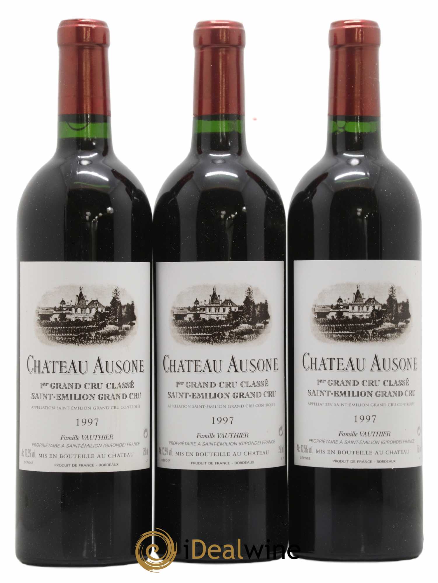 Château Ausone 1er Grand Cru Classé A 1997 - Lot de 3 bouteilles - 0