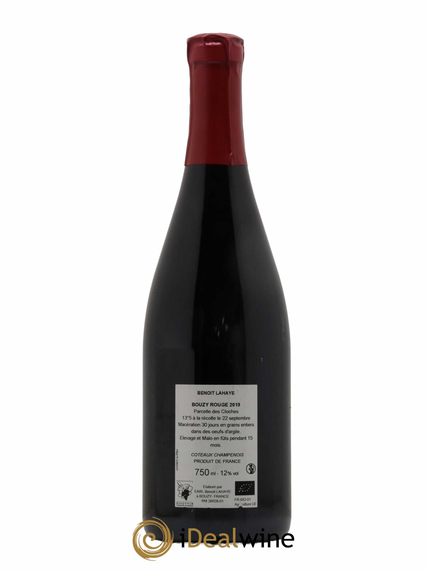 Coteaux Champenois Bouzy Parcelle des Cloches Benoît Lahaye 2019 - Lot de 1 bouteille - 1