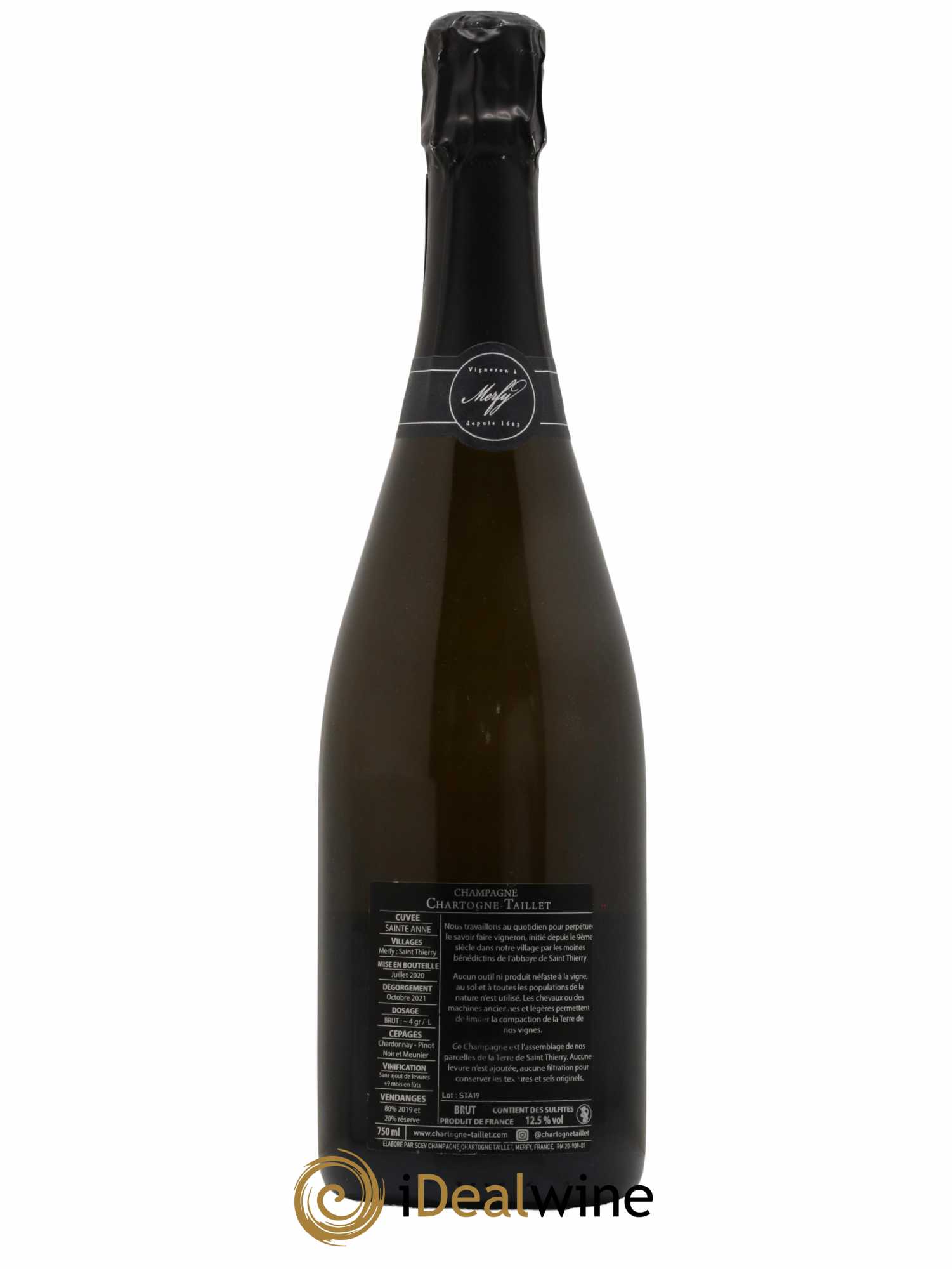 Sainte-Anne Brut Chartogne-Taillet (no reserve) 2019 - Lot of 1 bottle - 1