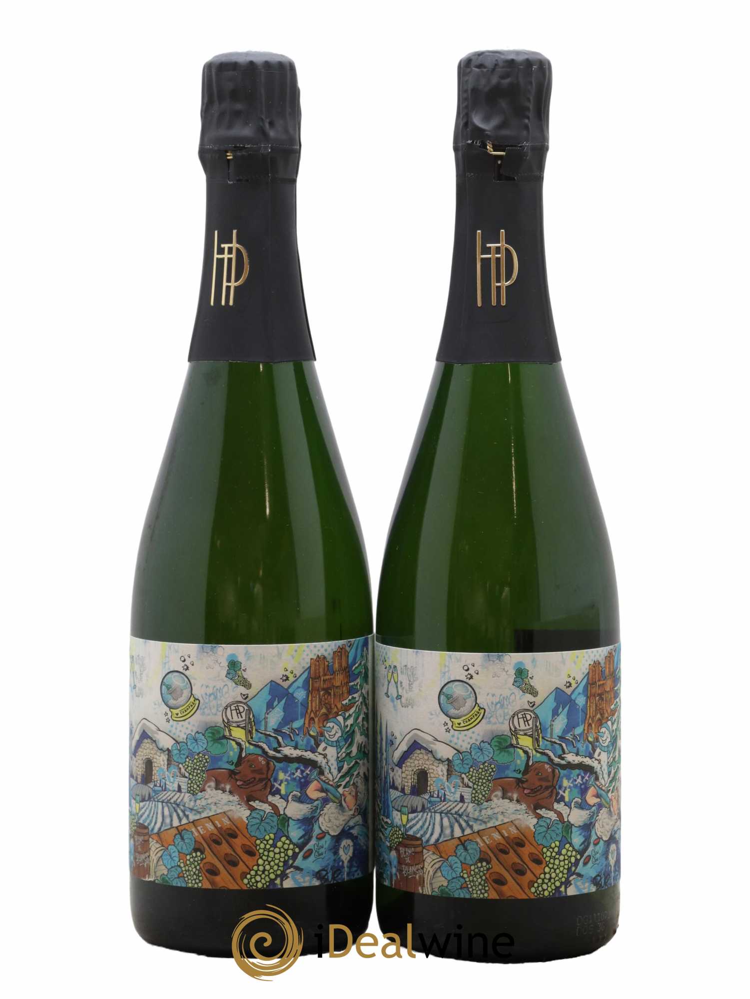 Champagne Pascal et Romain Henin Blanc comme neige Bur Artist - Lot de 2 bouteilles - 0