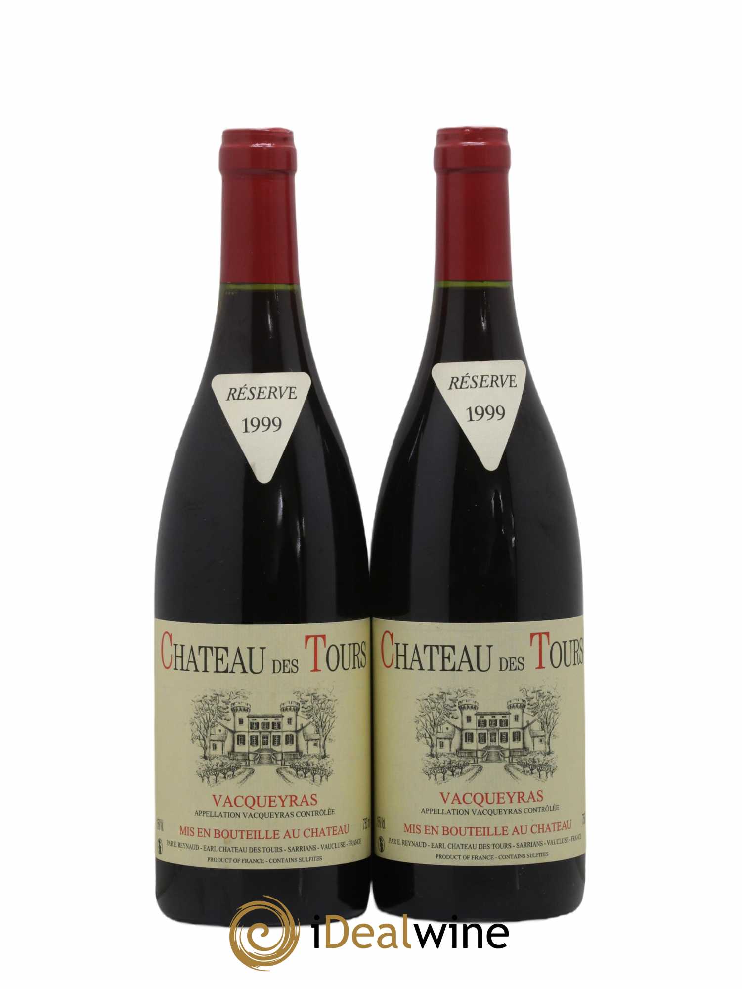 Vacqueyras Château des Tours Emmanuel Reynaud 1999 - Lot de 2 bouteilles - 0
