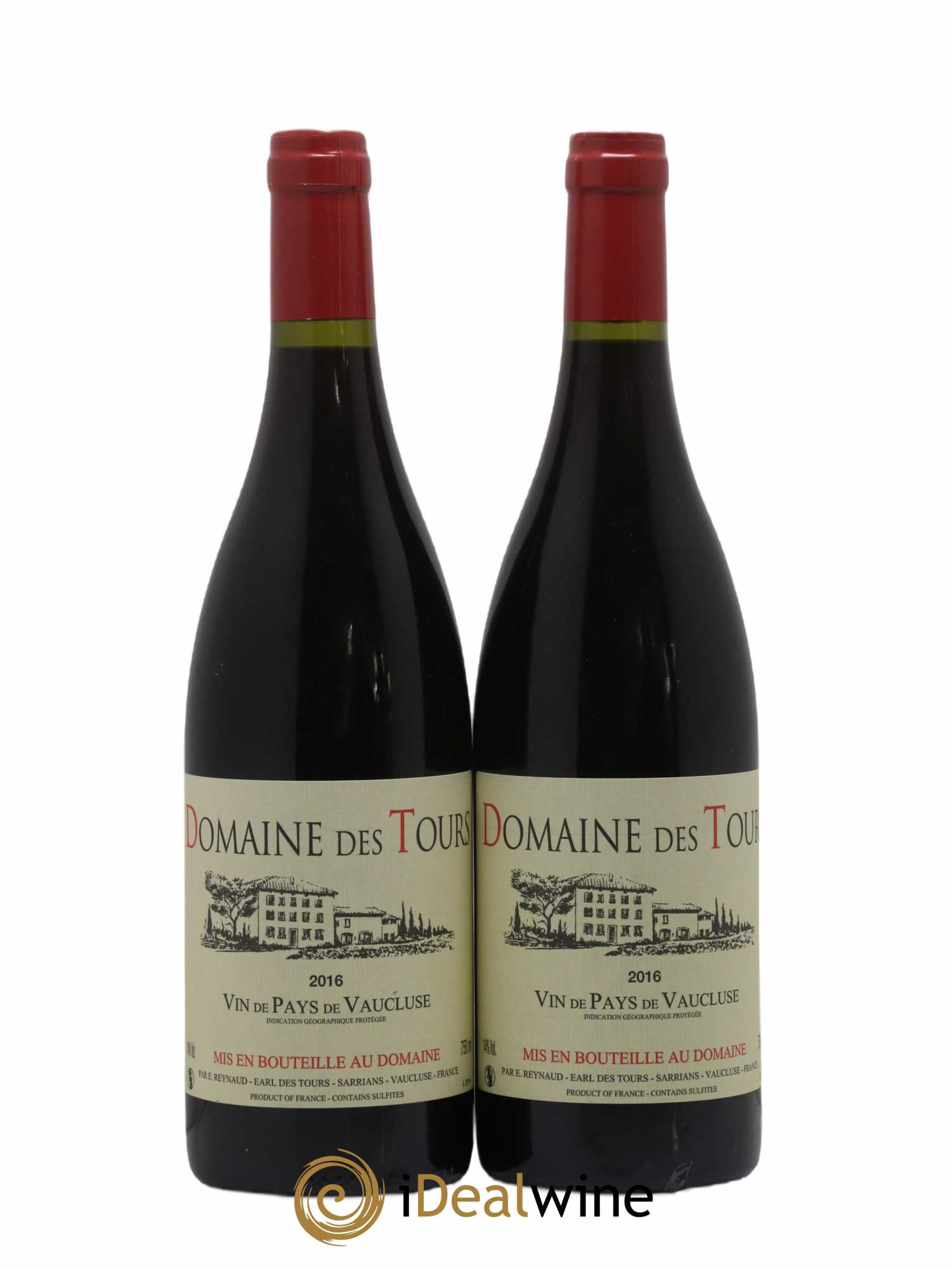 Vaucluse (Vin de Pays de Vaucluse) Domaine des Tours Emmanuel Reynaud 2016 - Lot de 2 bouteilles - 0