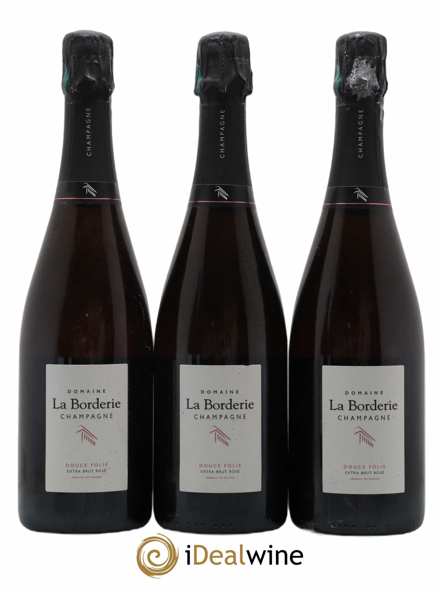 Champagne - Extra Brut La Douce Folie La Borderie - Posten von 3 Flaschen - 0
