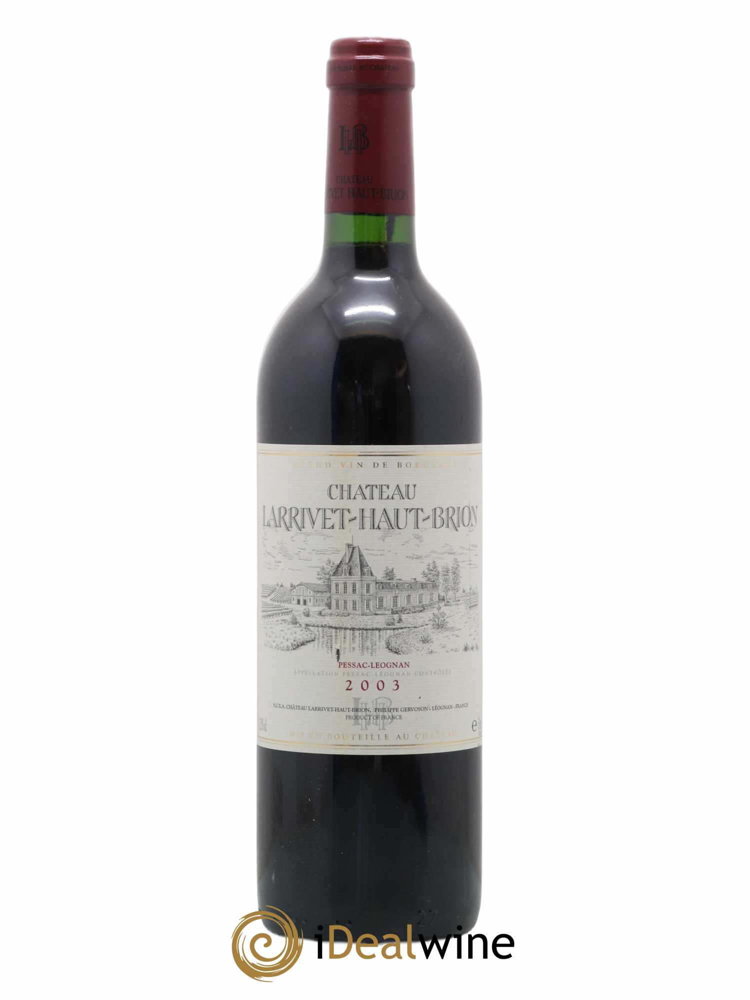 Château Larrivet Haut-Brion 2003 - Lot de 1 bouteille - 0