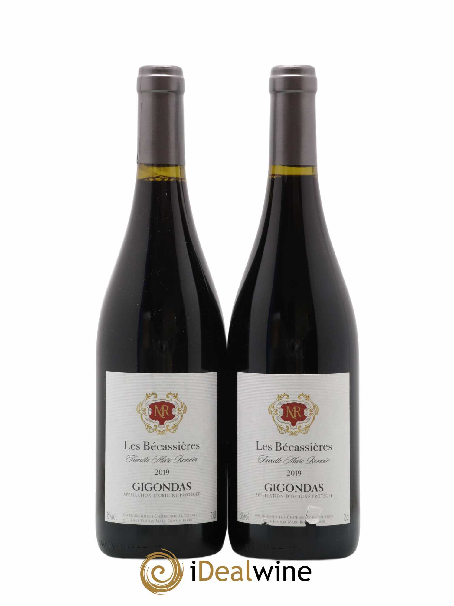 Gigondas Les Becassieres Famille Marc Romain 2019 - Posten von 2 Flaschen - 0