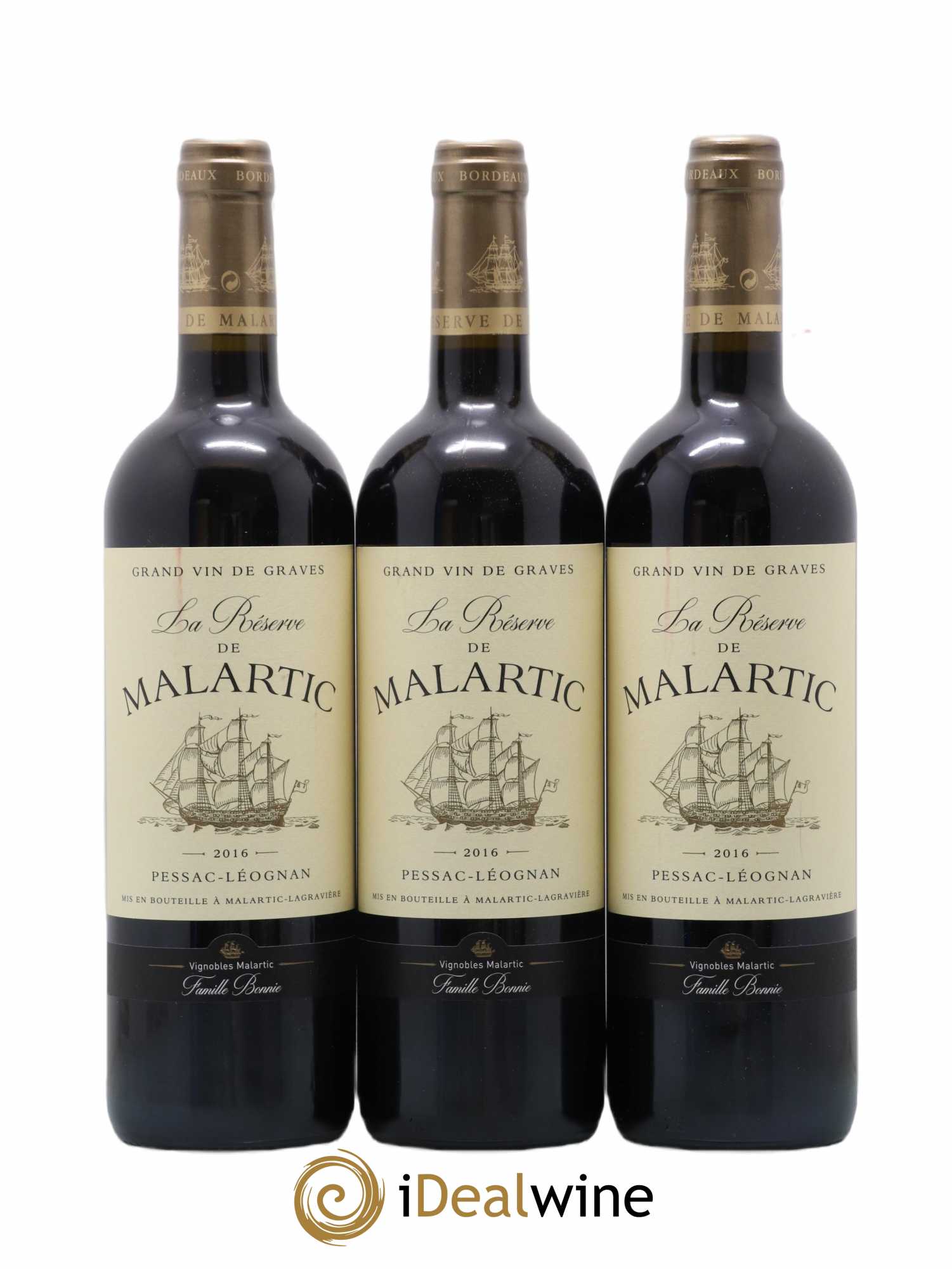 Pessac-Léognan La Reserve De Malartic 2016 - Lot de 3 bouteilles - 0