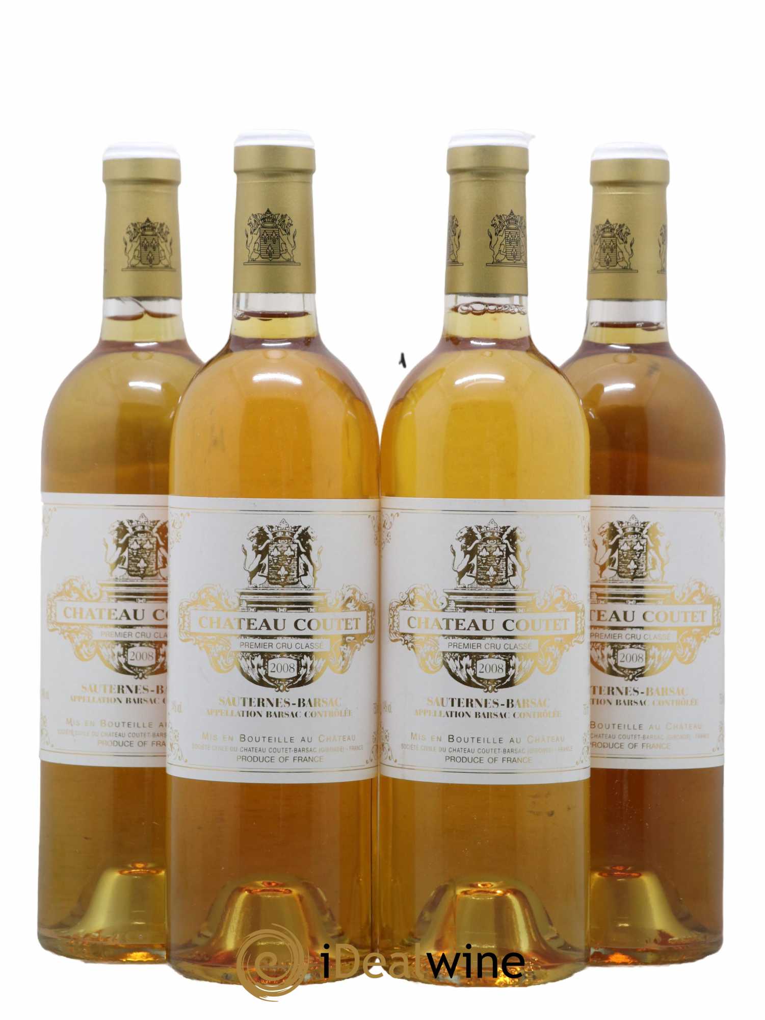 Château Coutet 1er Grand Cru Classé  2008 - Lot of 4 bottles - 0