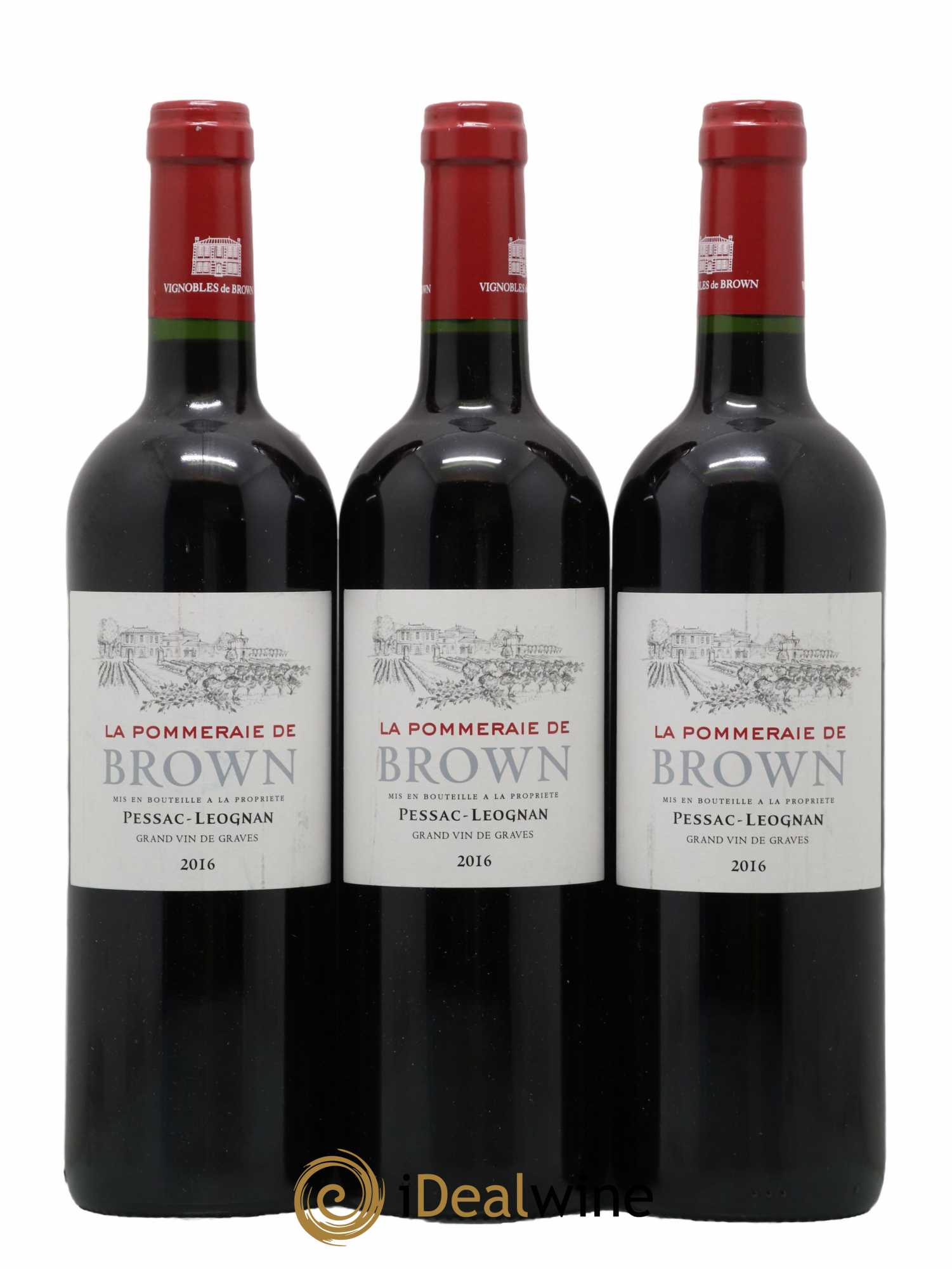 Pessac-Léognan La Pommeraie de Brown  2016 - Posten von 3 Flaschen - 0