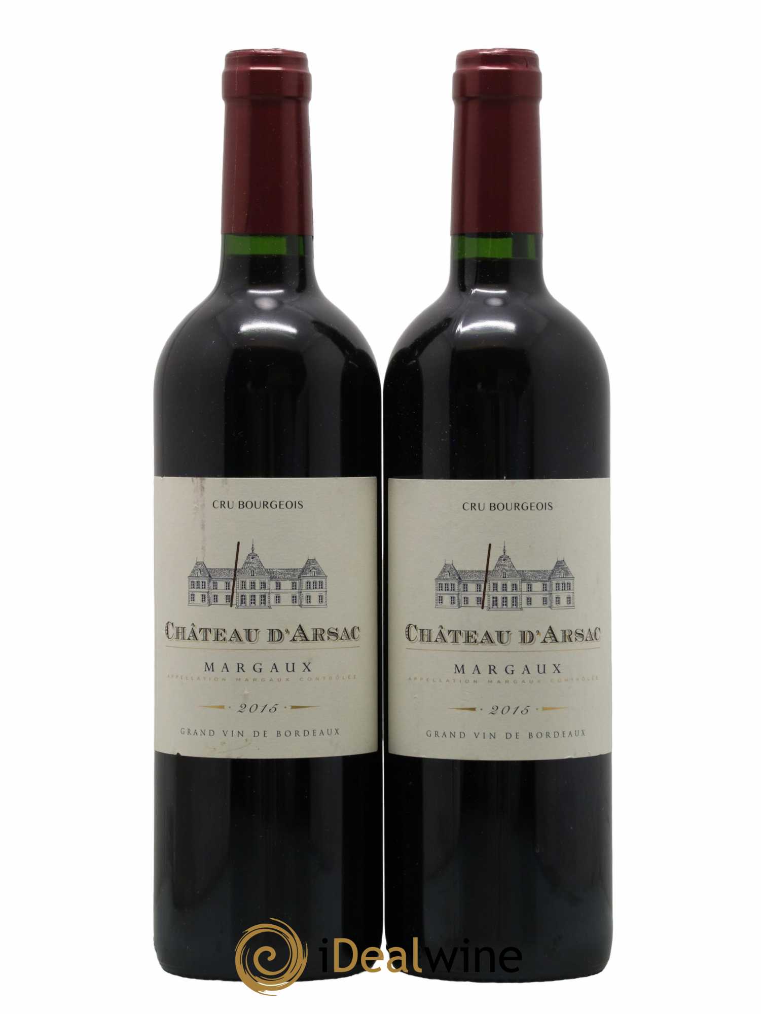 Château d' Arsac Cru Bourgeois  2015 - Lot de 2 bouteilles - 0