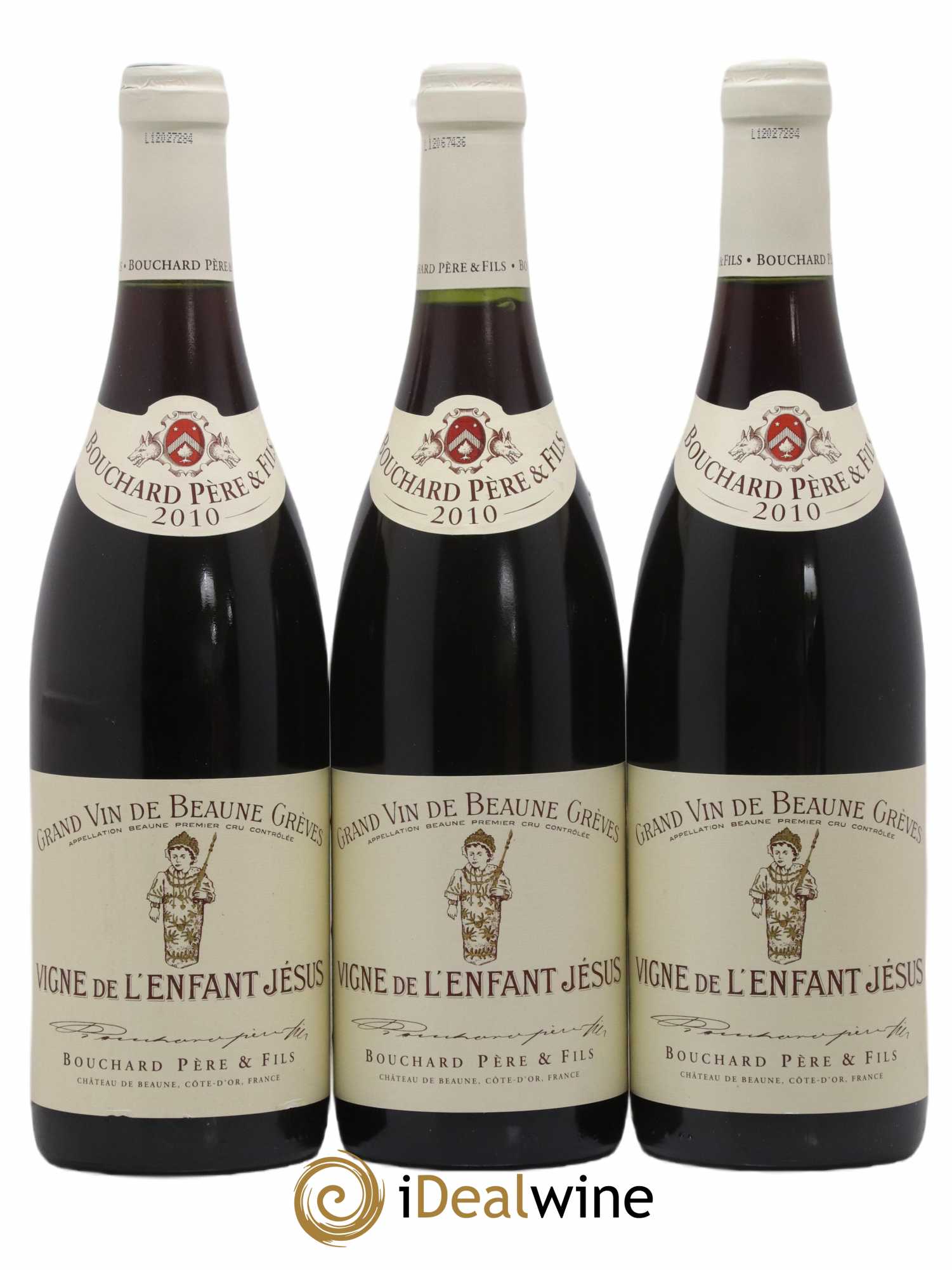 Beaune 1er Cru Grèves - Vigne de l'Enfant Jésus Bouchard Père & Fils 2010 - Lot de 3 bouteilles - 0