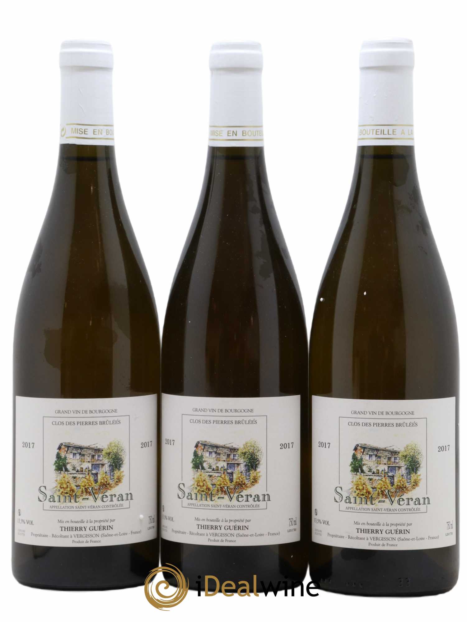 Saint-Véran Clos des Pierres Brulées Domaine Thierry Guerin 2017 - Posten von 3 Flaschen - 0