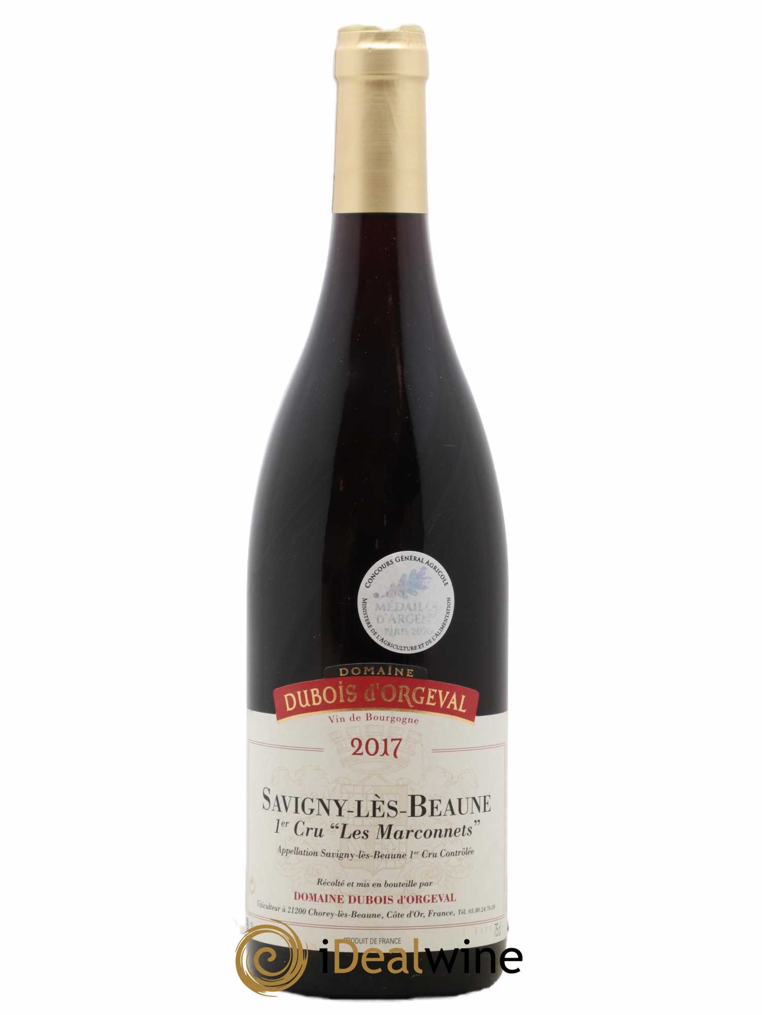 Savigny-lès-Beaune 1er Cru Les Marconnets Domaine Dubois d'Orgeval 2017 - Posten von 1 Flasche - 0