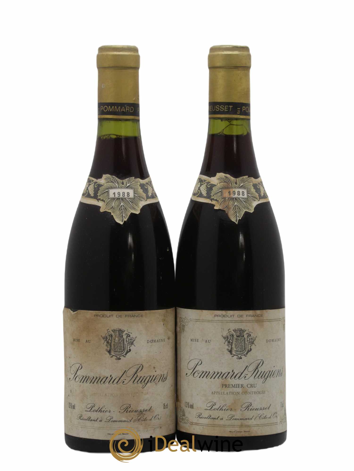 Pommard 1er Cru Rugiens Pothier Rieusset 1988 - Posten von 2 Flaschen - 0