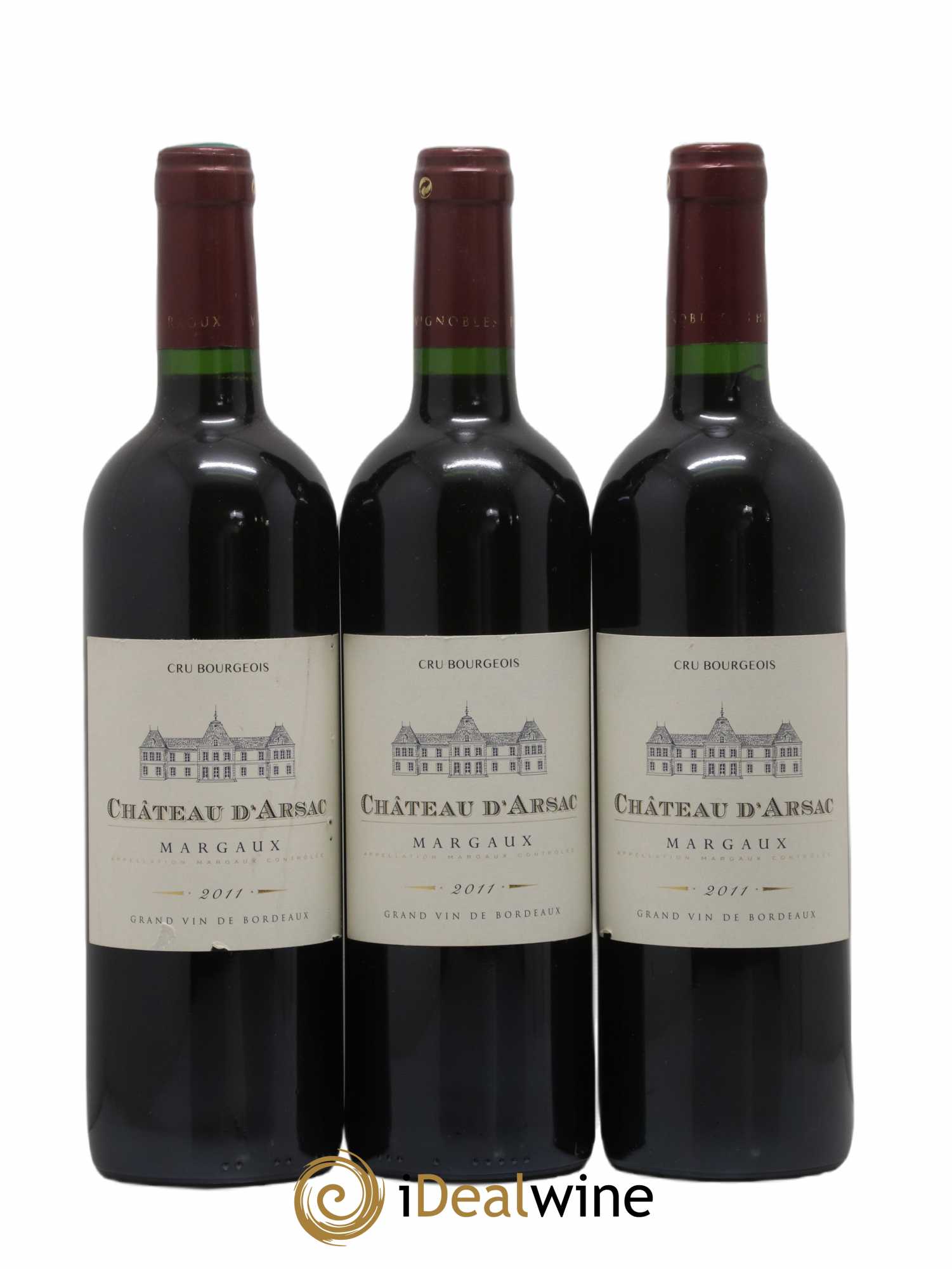 Château d' Arsac Cru Bourgeois 2011 - Lot de 3 bouteilles - 0