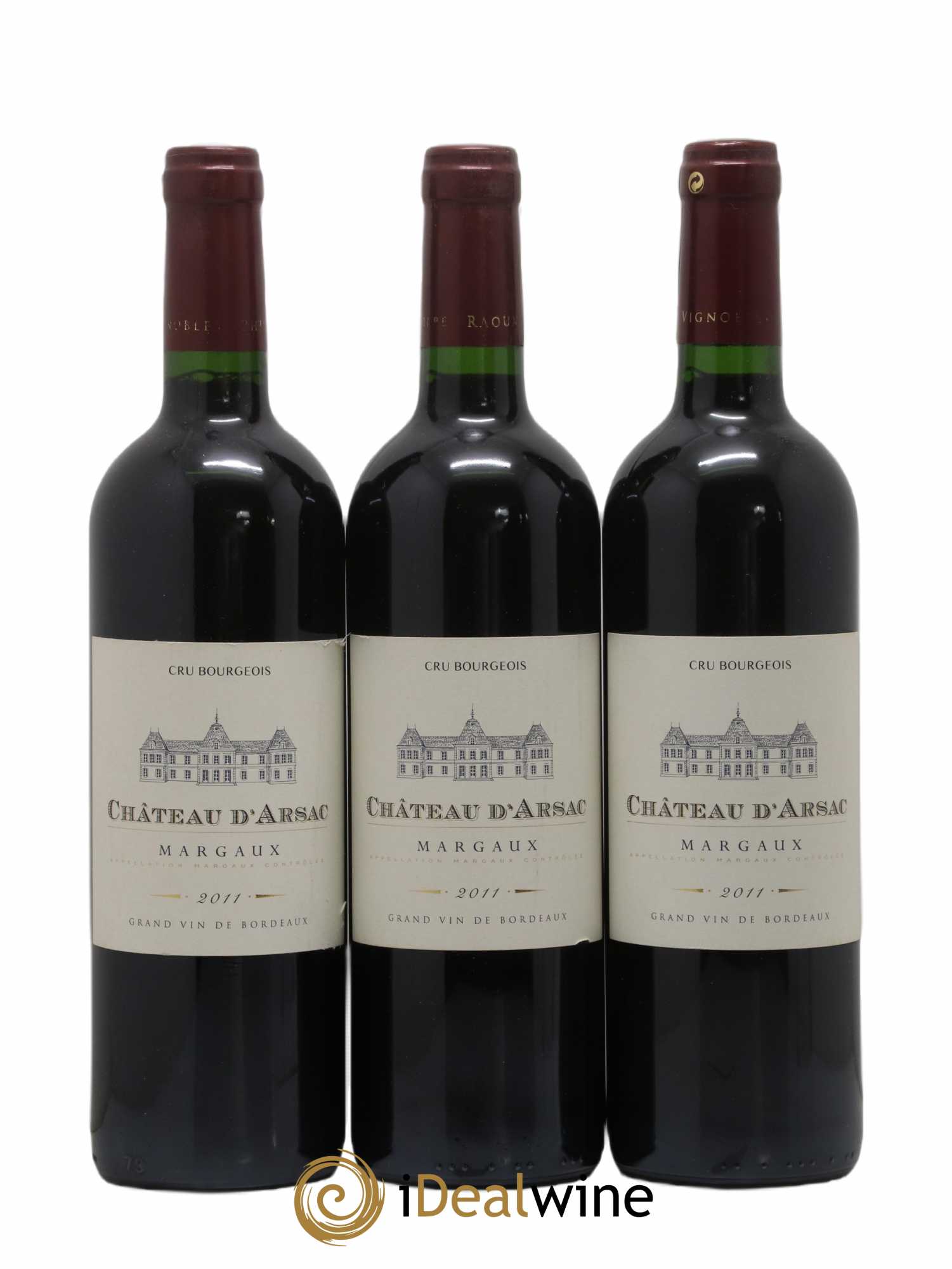 Château d' Arsac Cru Bourgeois 2011 - Lot de 3 bouteilles - 0