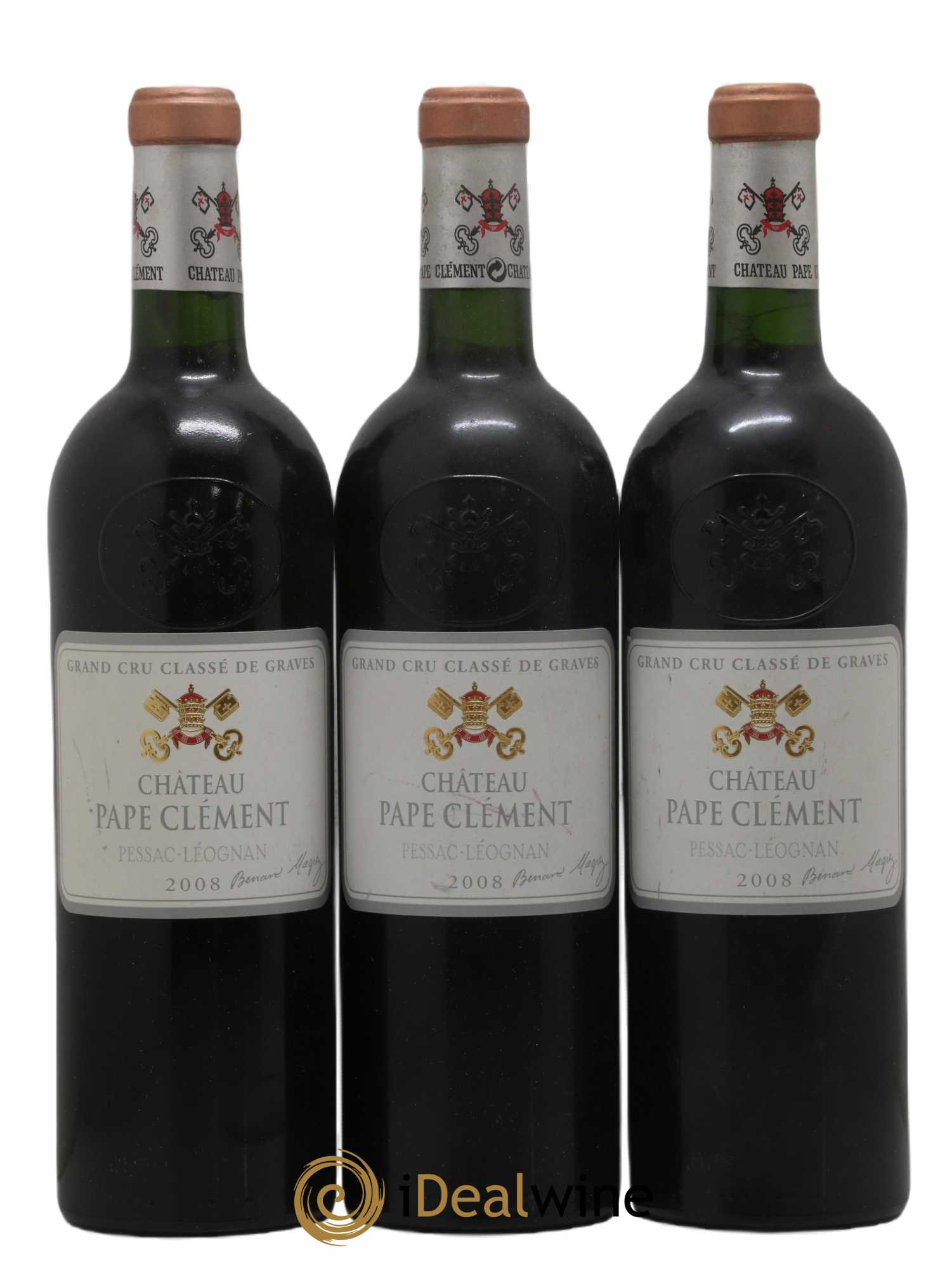 Château Pape Clément Cru Classé de Graves 2008 - Lot de 3 bouteilles - 0