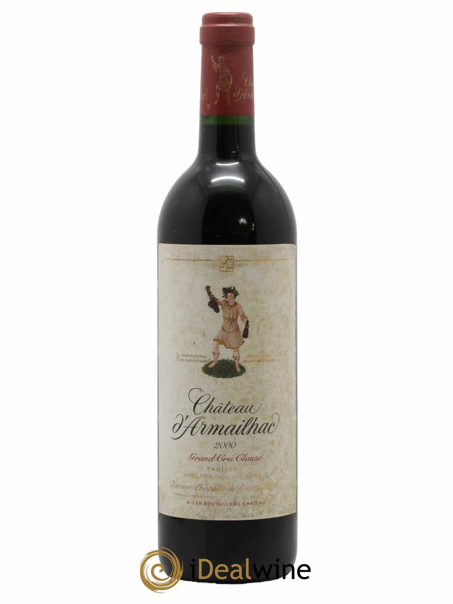 Château d' Armailhac - Mouton Baron(ne) Philippe 5ème Grand Cru Classé 2000 - Lot de 1 bouteille - 0
