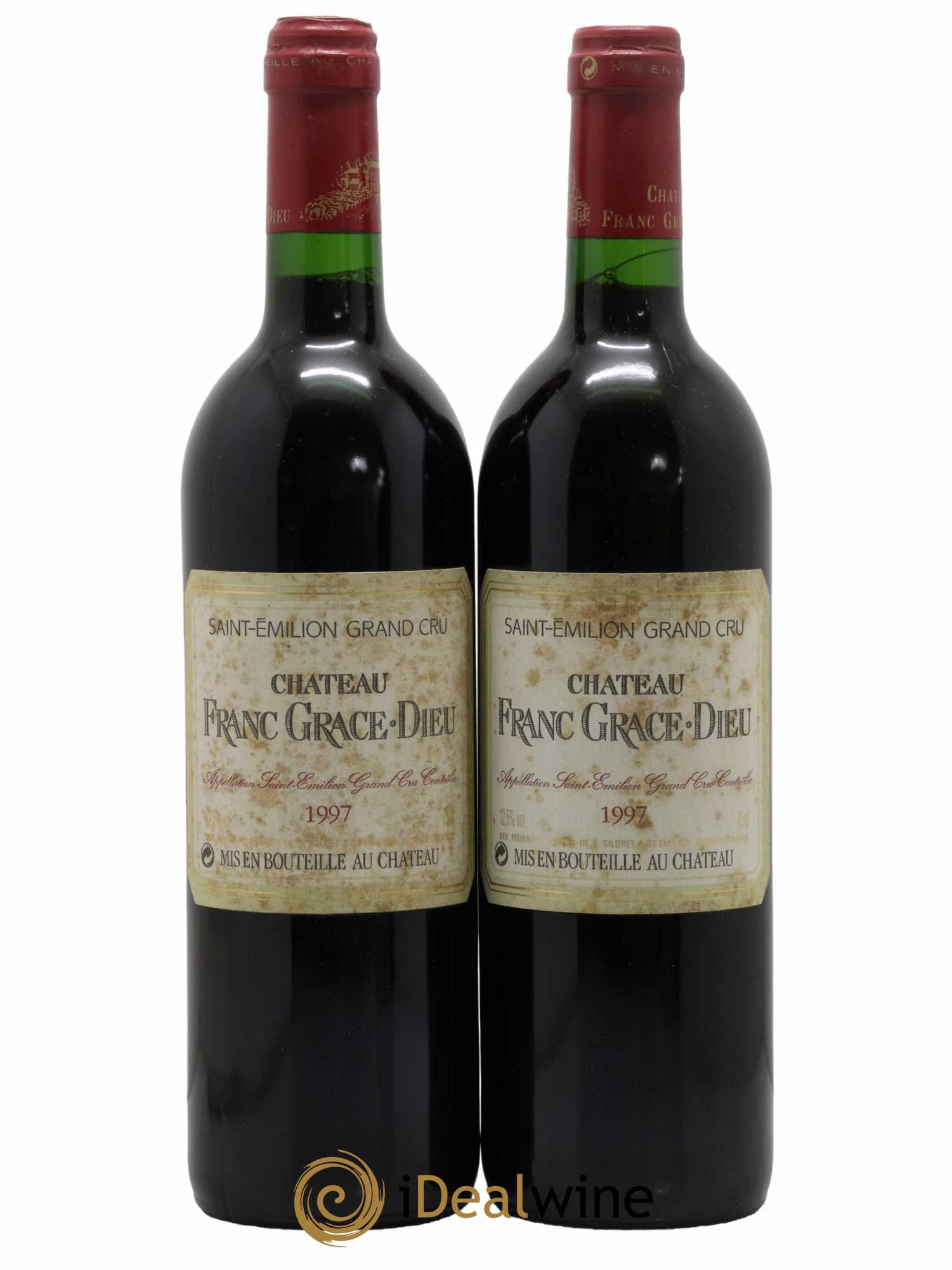 Saint-Émilion Grand Cru Chateau Franc Grâce Dieu 1997 - Lot de 2 bouteilles - 0