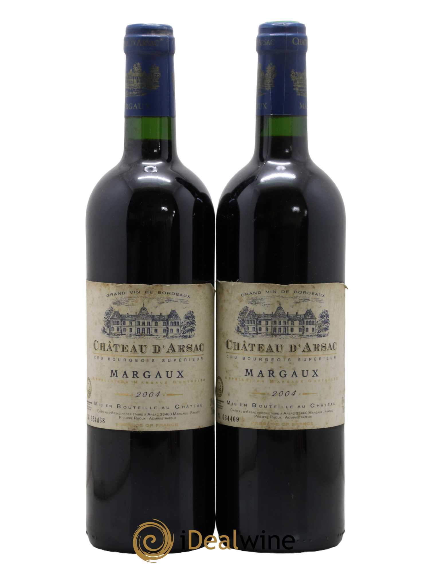 Château d' Arsac Cru Bourgeois 2004 - Lot de 2 bouteilles - 0