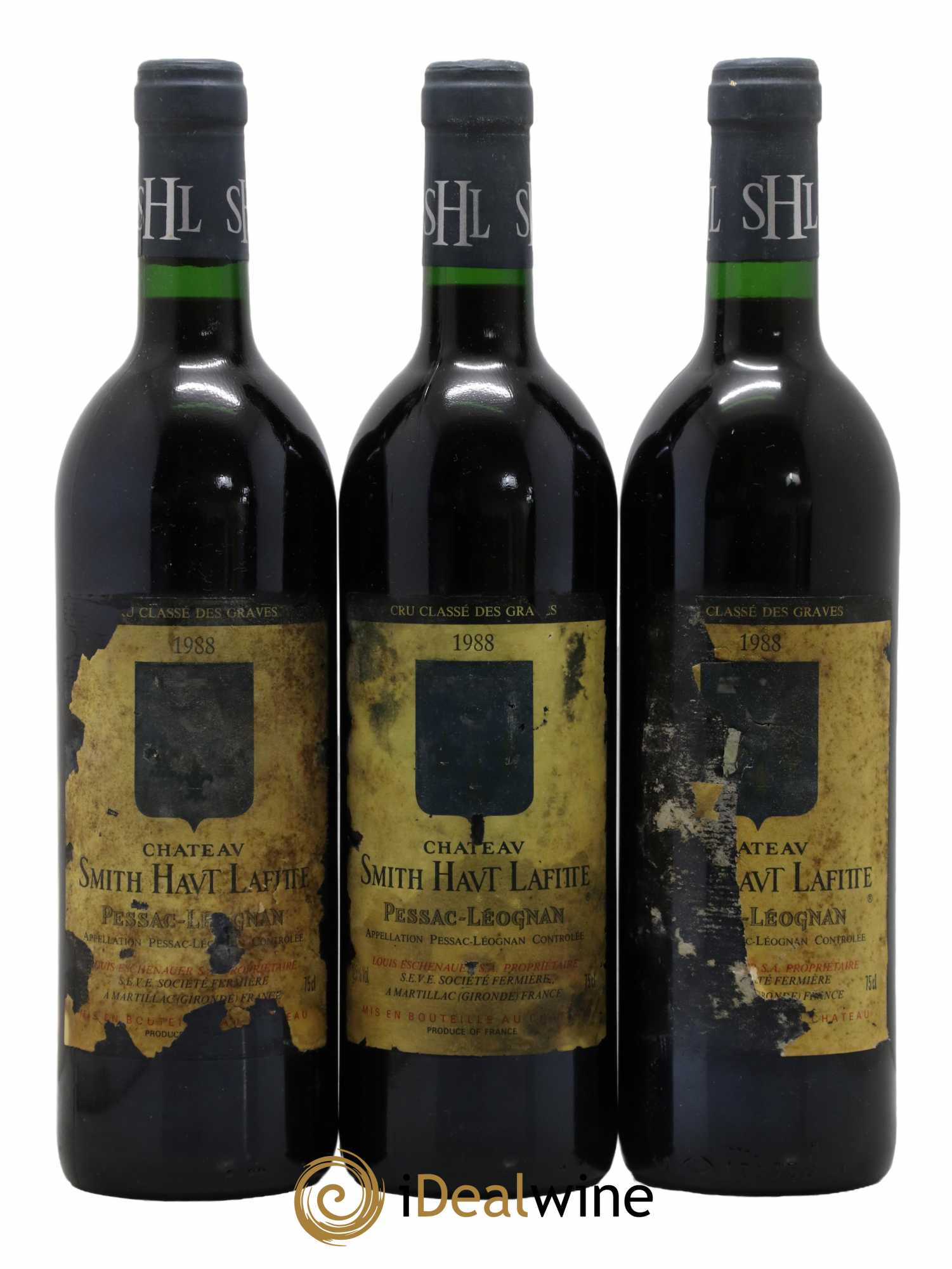 Château Smith Haut Lafitte Cru Classé de Graves 1988 - Lot de 3 bouteilles - 0