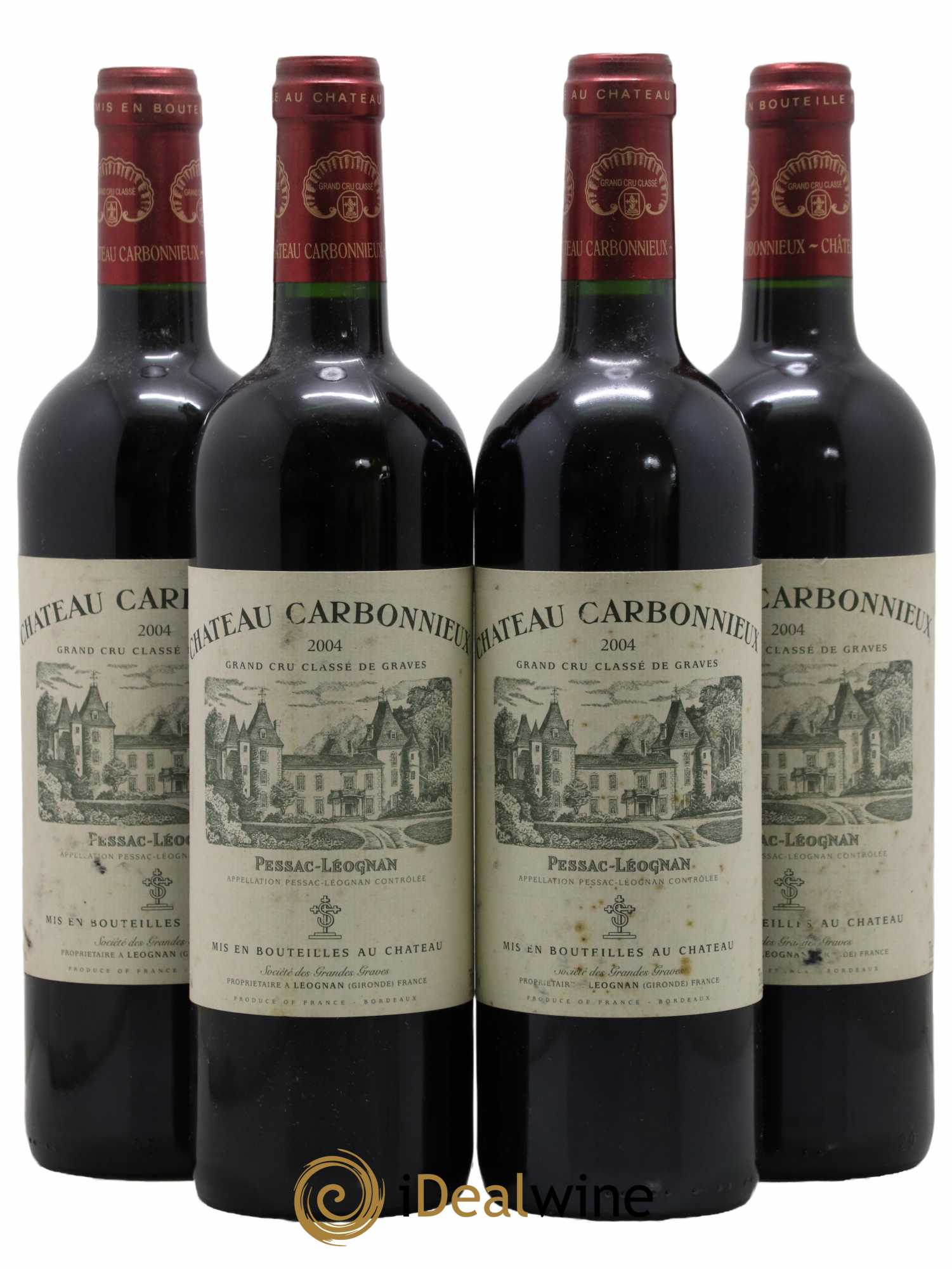Château Carbonnieux Cru Classé de Graves 2004 - Lot de 4 bouteilles - 0