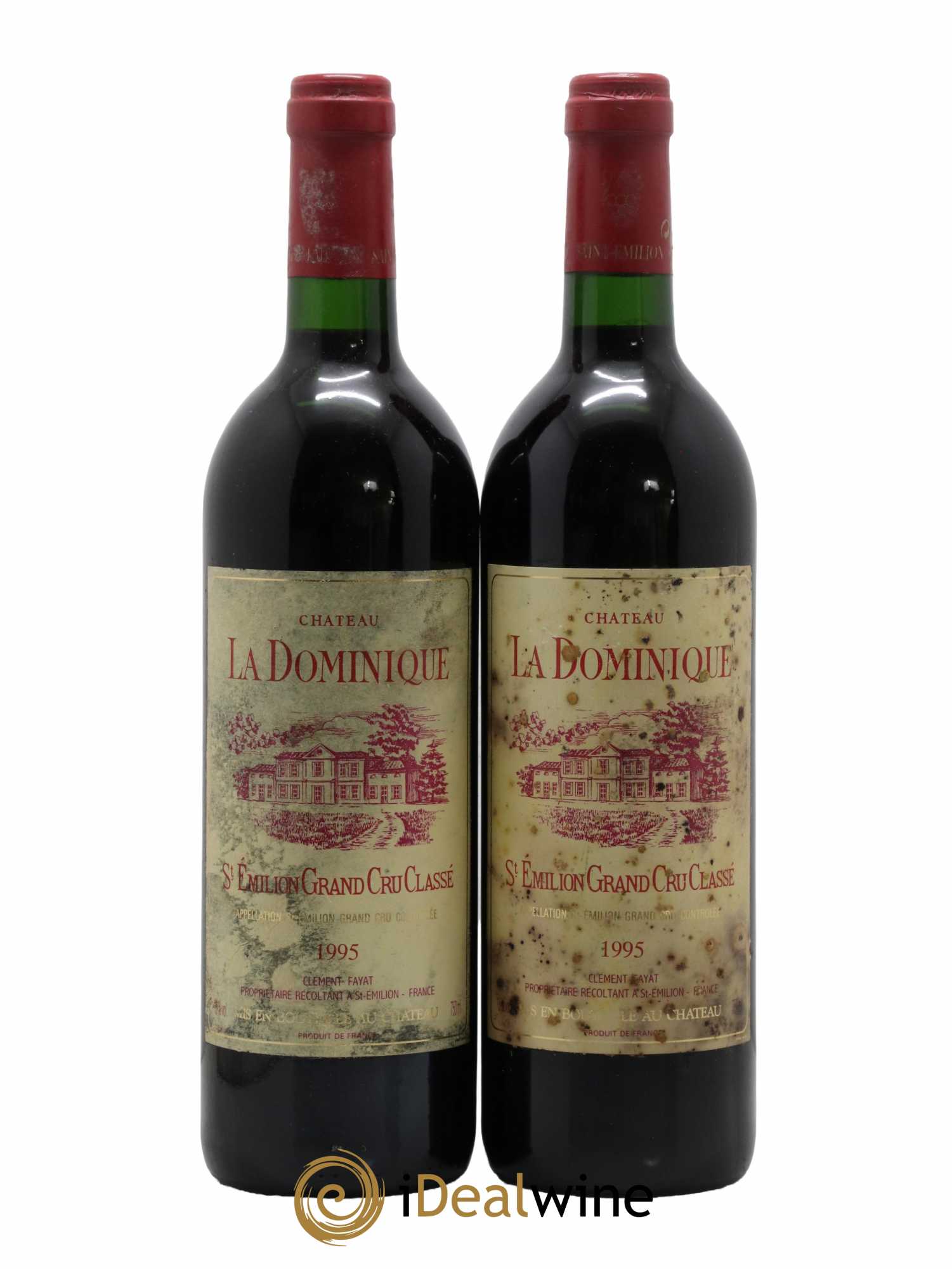 Château la Dominique Grand Cru Classé 1995 - Lot of 2 bottles - 0