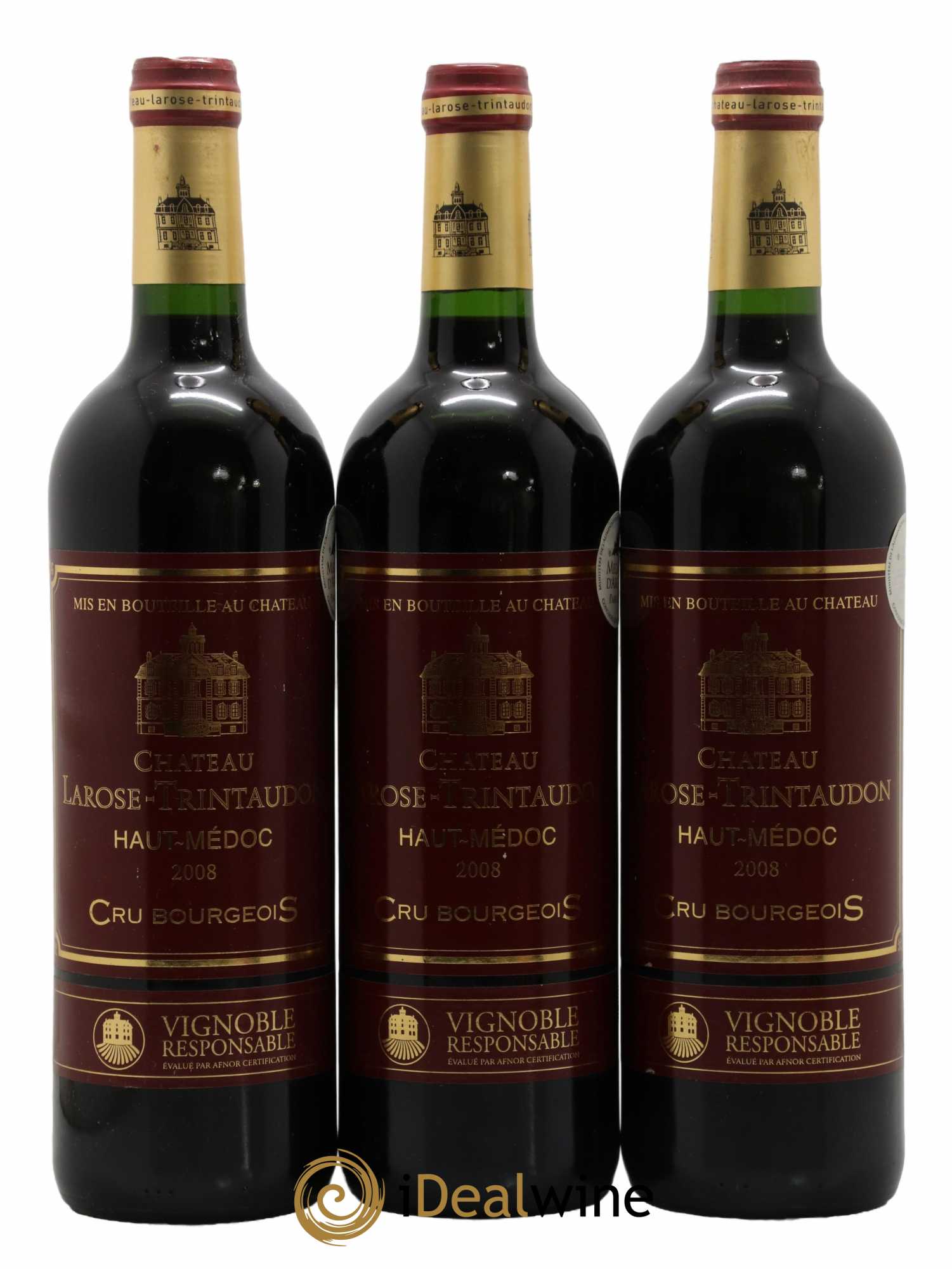 Château Larose Trintaudon Cru Bourgeois 2008 - Lot de 3 bouteilles - 0
